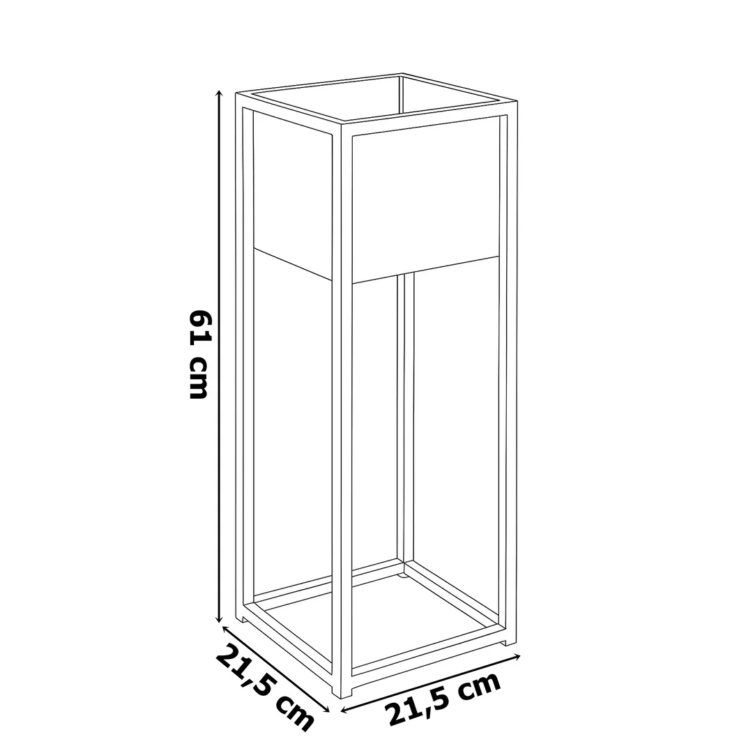 Kwietnik loftowy Concove 60 cm czarny — zdjęcie 4