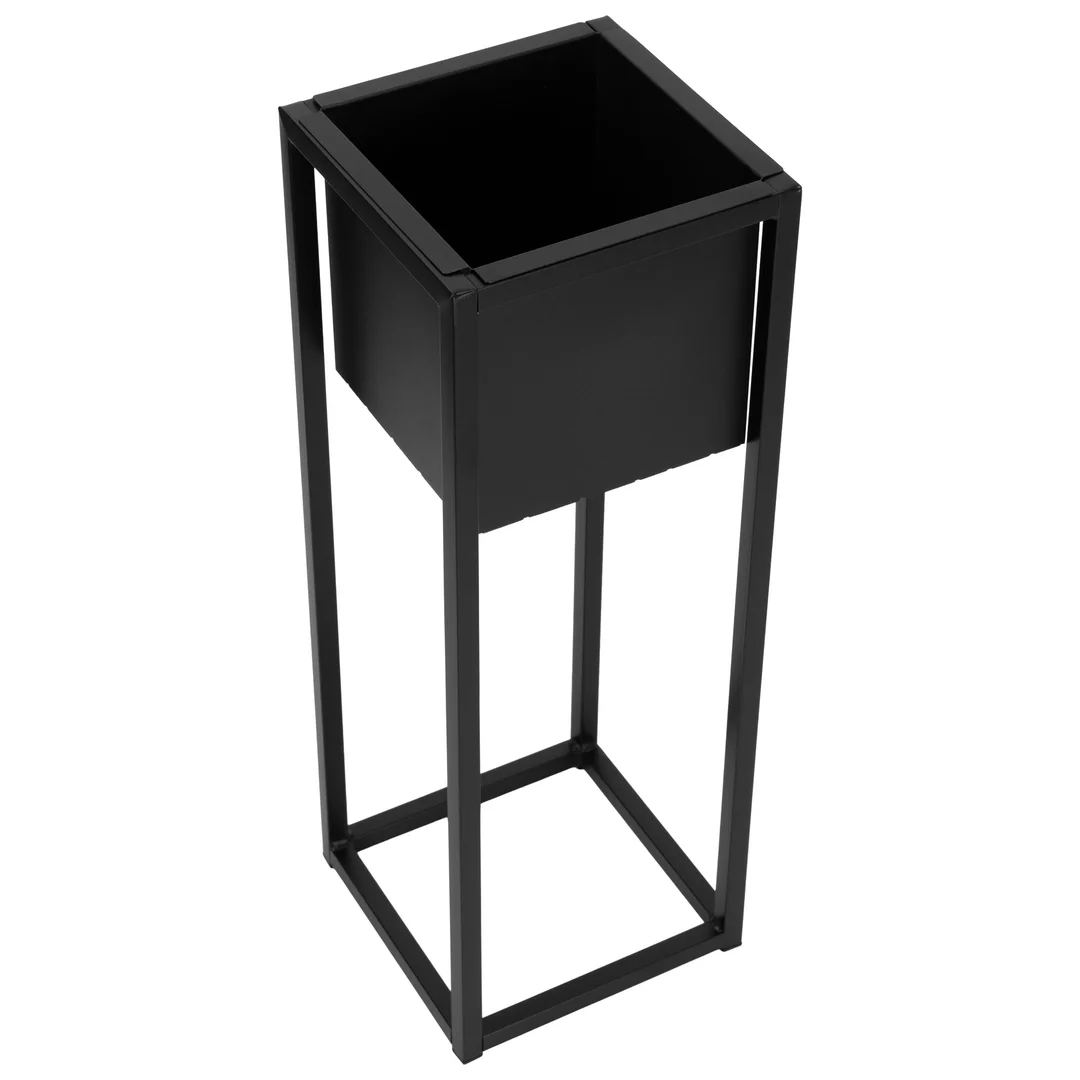 Kwietnik loftowy Concove 60 cm czarny — zdjęcie 6