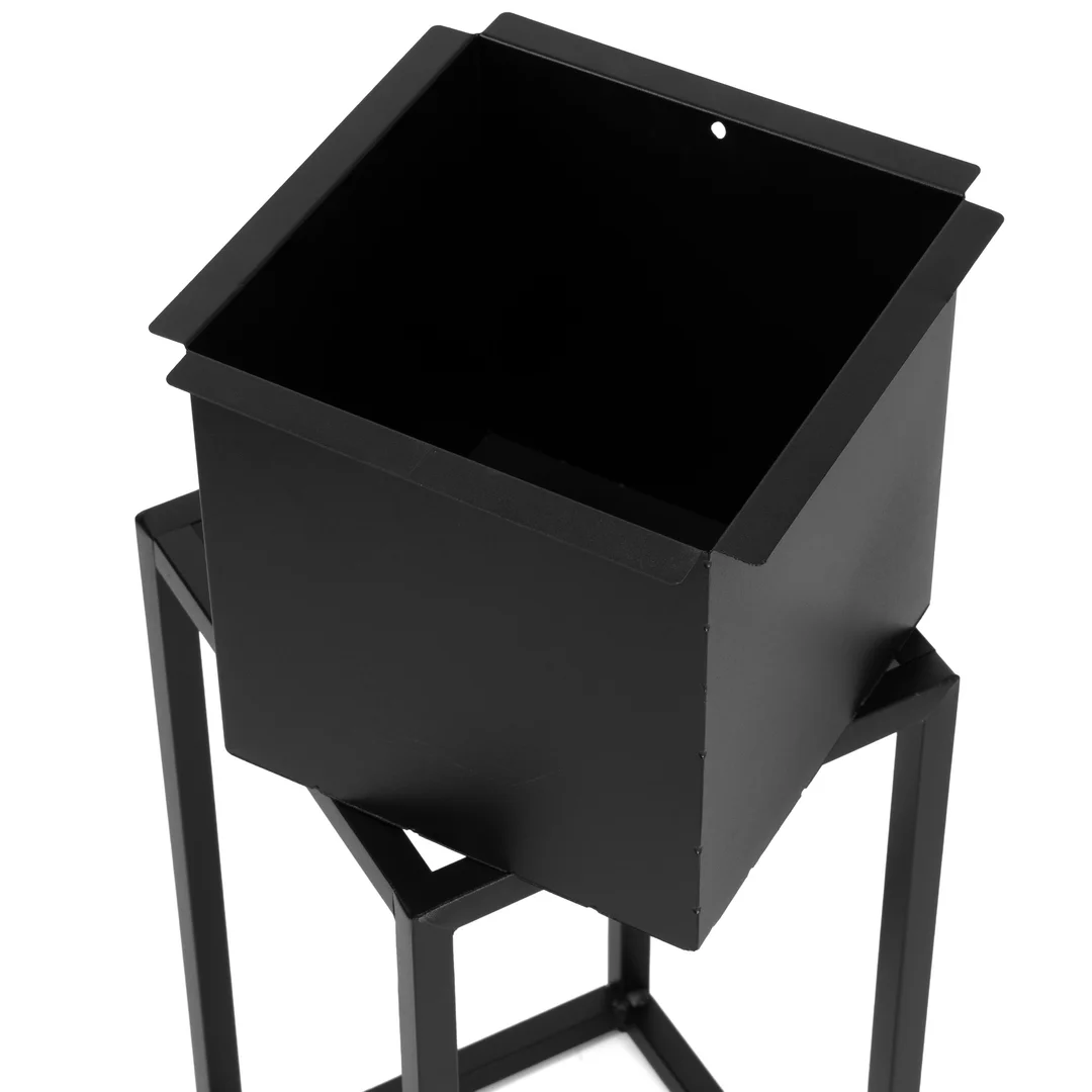 Kwietnik loftowy Concove 60 cm czarny — zdjęcie 7