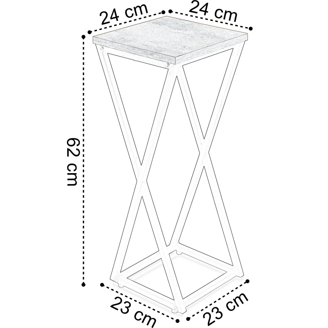 Kwietnik loftowy KONEL RUSTIC loft czarny 62 cm — zdjęcie 2