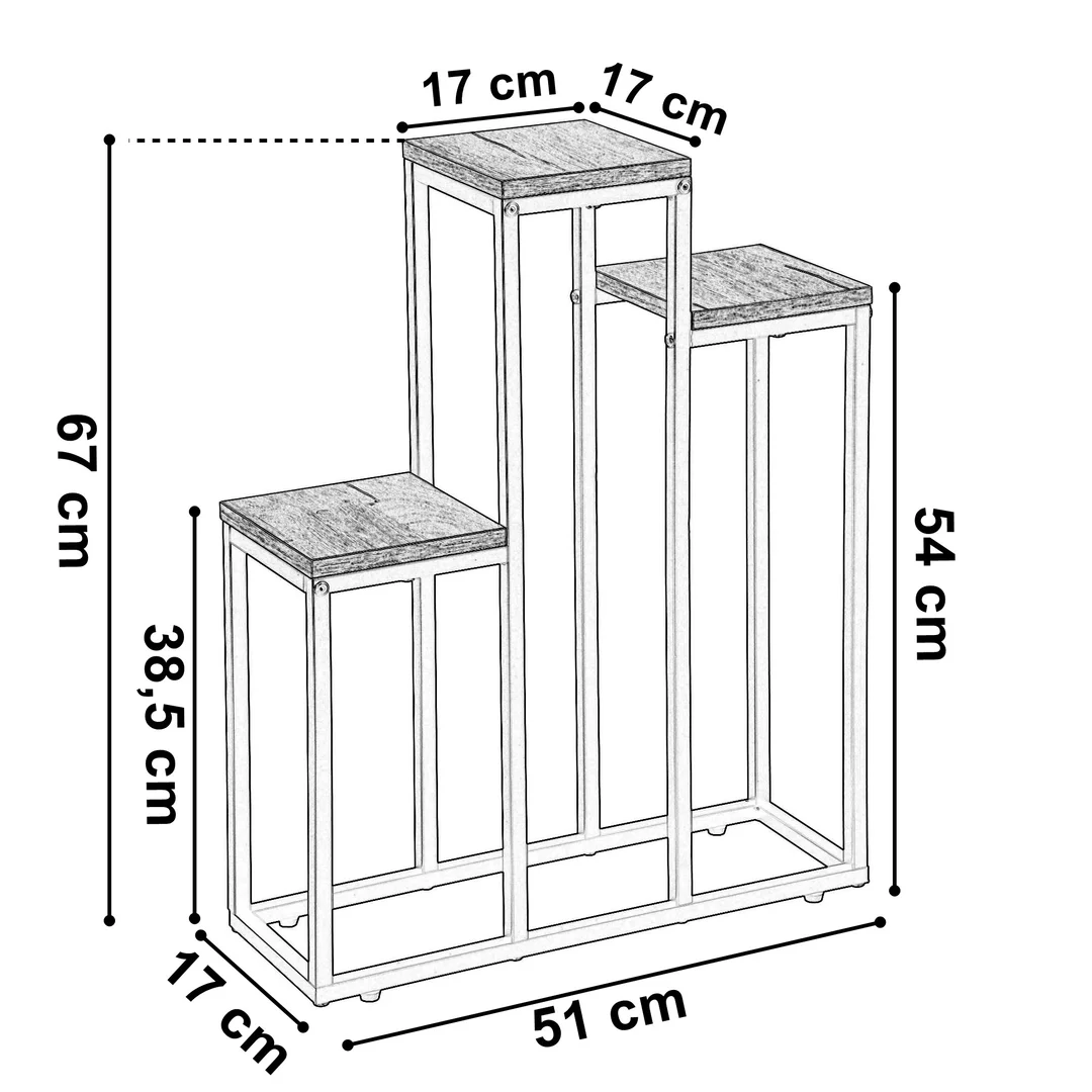 Kwietnik metalowy loft AGRAS CRAFT stojak na kwiaty — zdjęcie 3