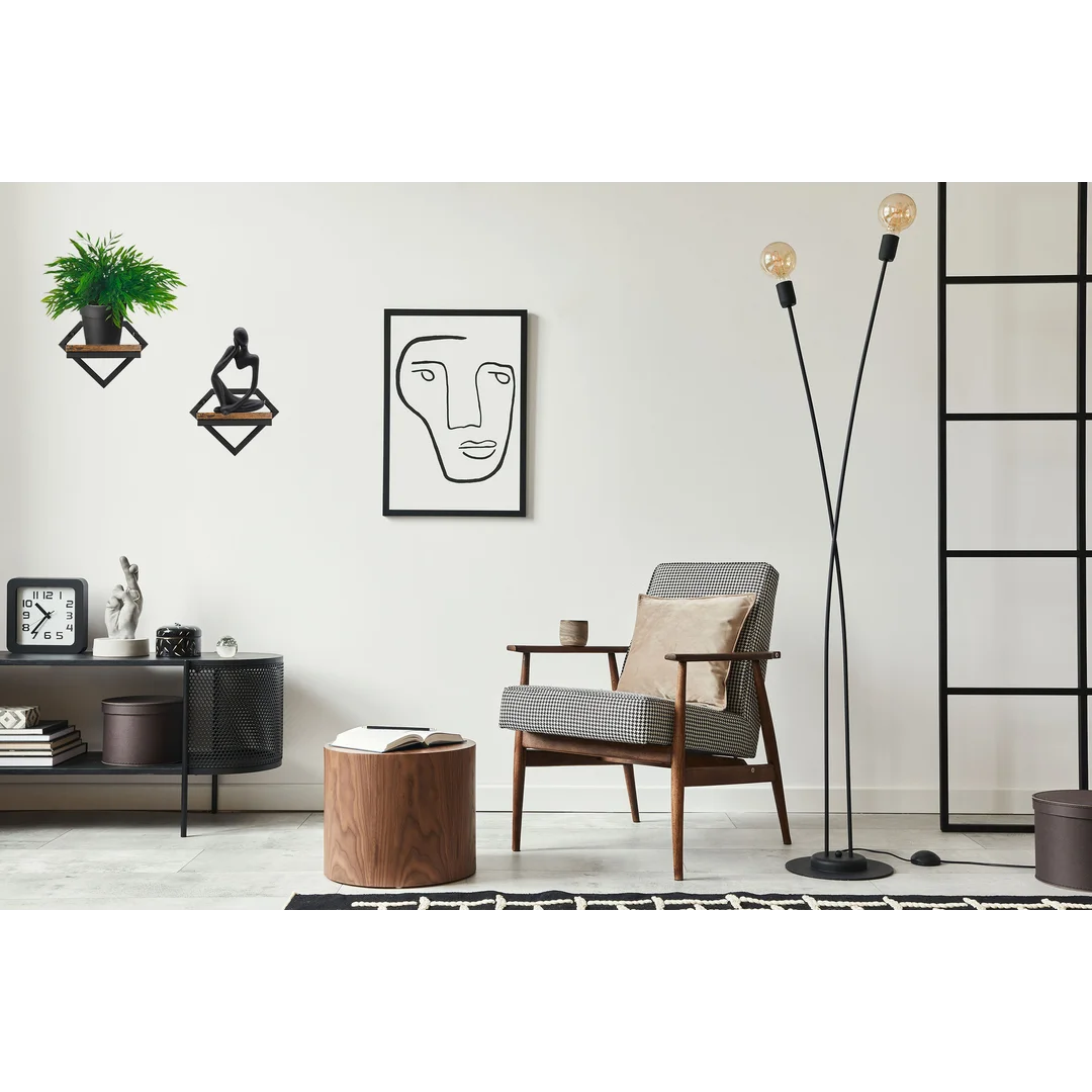 Kwietnik metalowy ścienny czarny Doron Rustic loft — zdjęcie 3