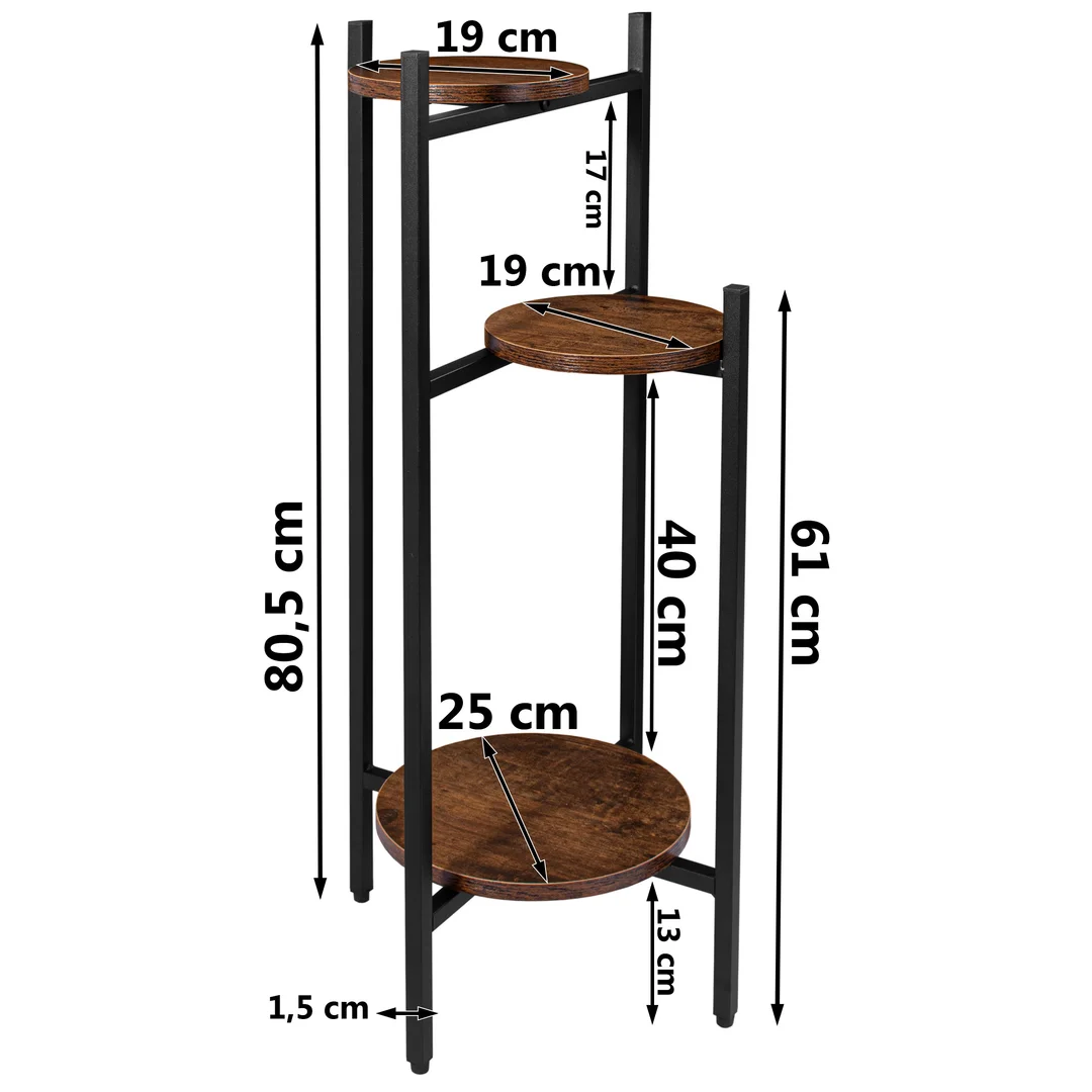Kwietnik stojący loft Tretorri Rustic stojak na kwiaty — zdjęcie 3
