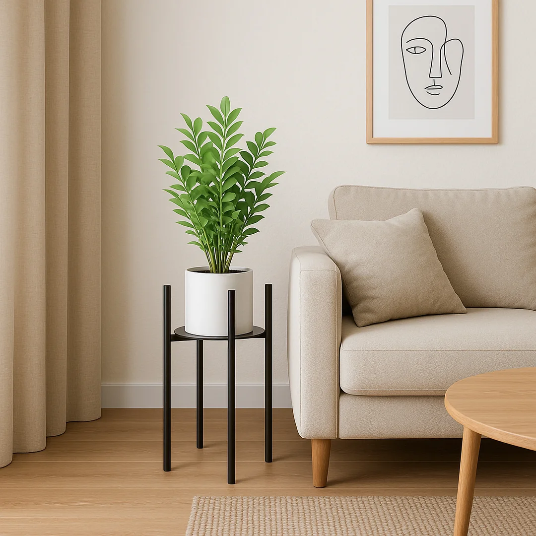 Kwietnik stojący loftowy Torre 60 cm czarny — zdjęcie 2