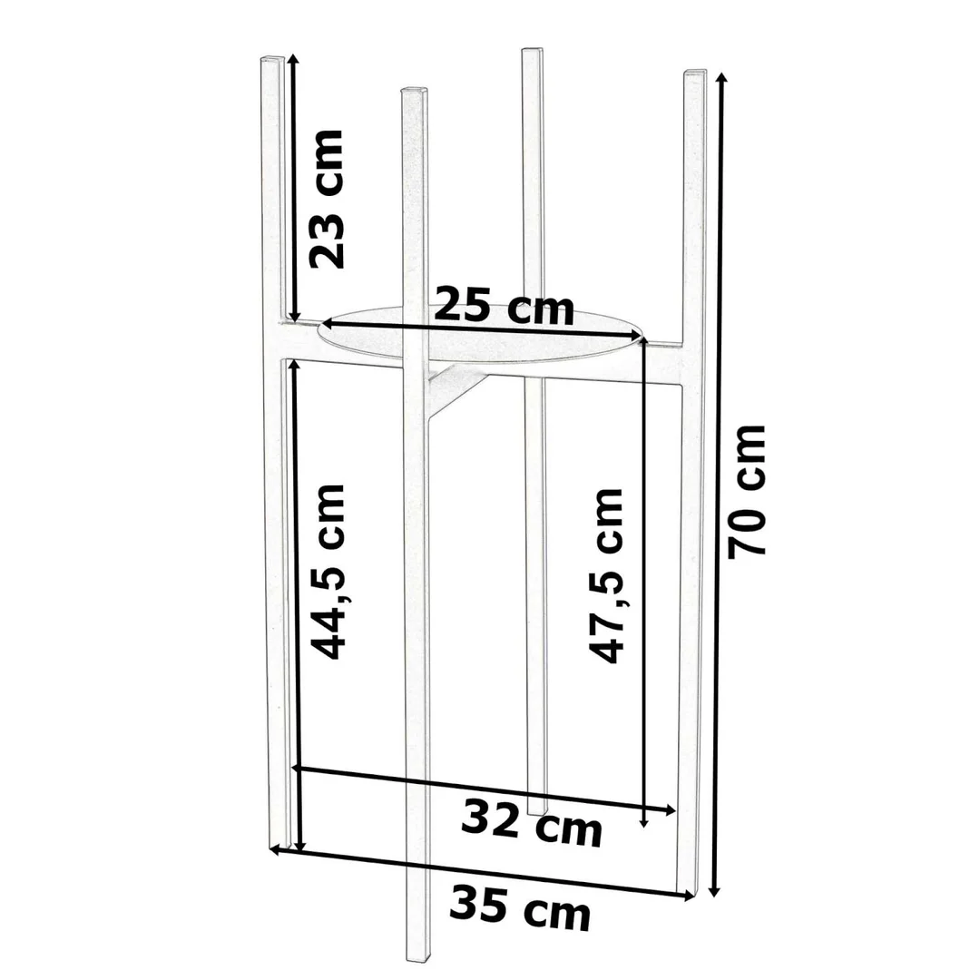 Kwietnik stojący loftowy Torre 70 cm czarny — zdjęcie 5