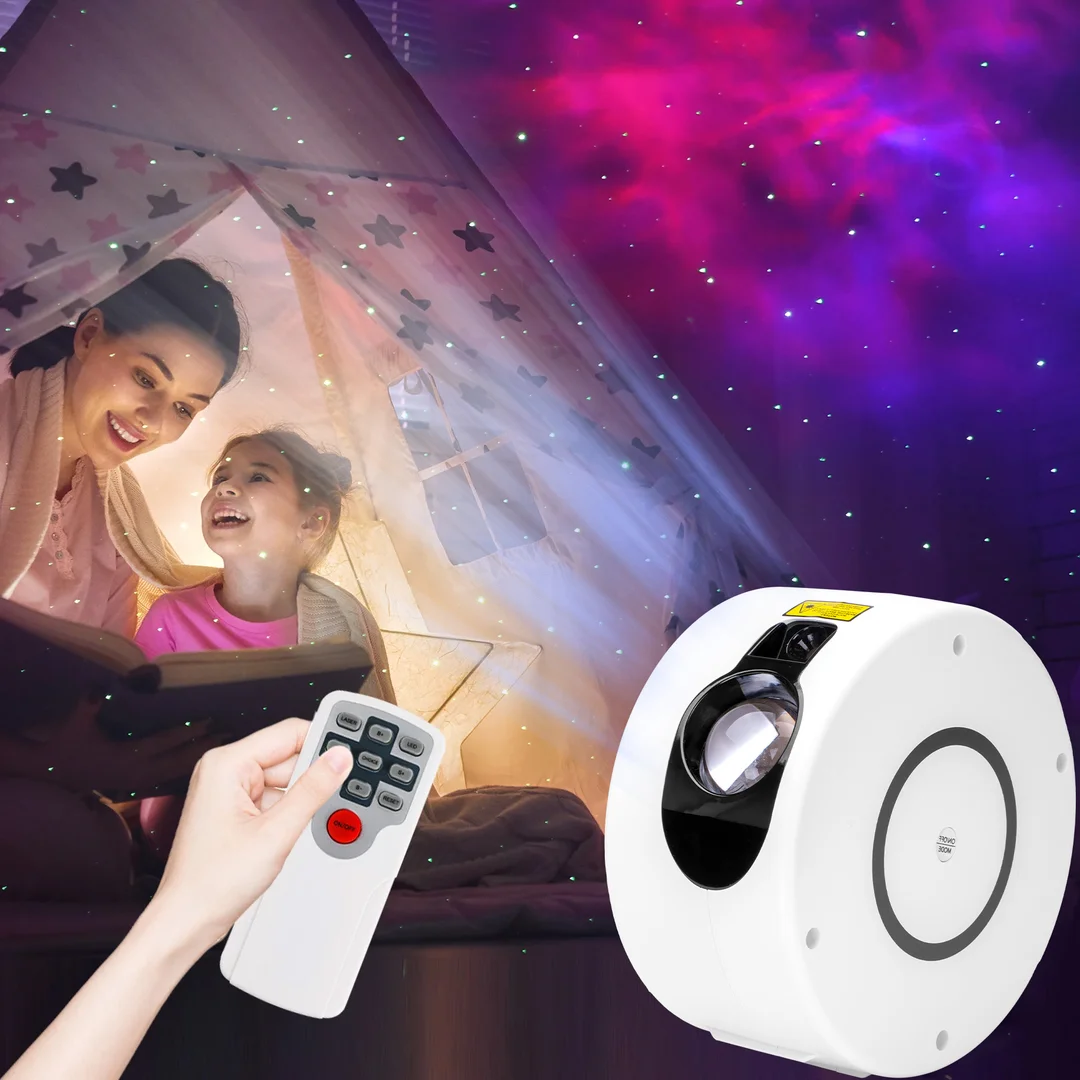 Lampa nocna projektor gwiazd SPIRAL biały — zdjęcie 3
