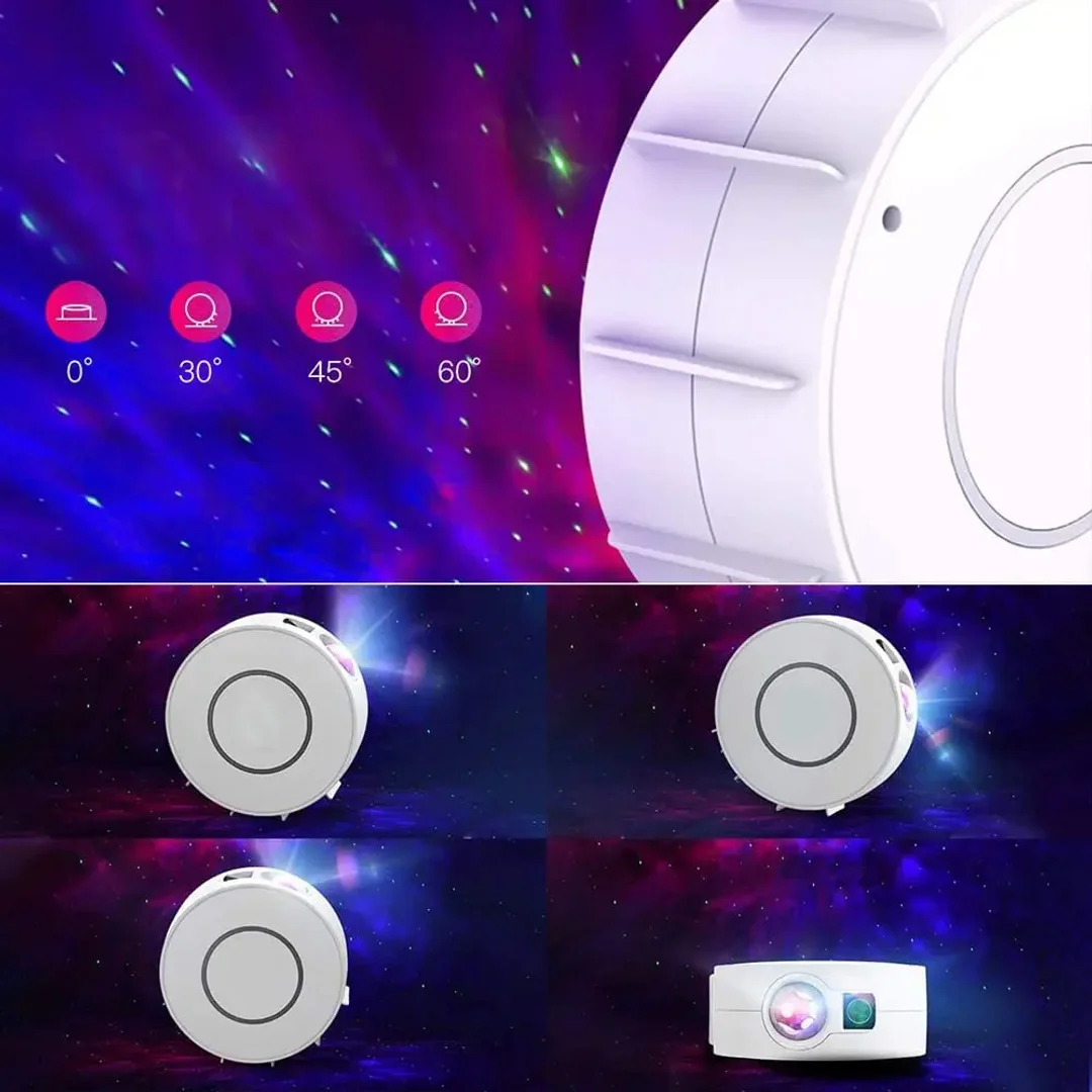 Lampa nocna projektor gwiazd SPIRAL biały — zdjęcie 4