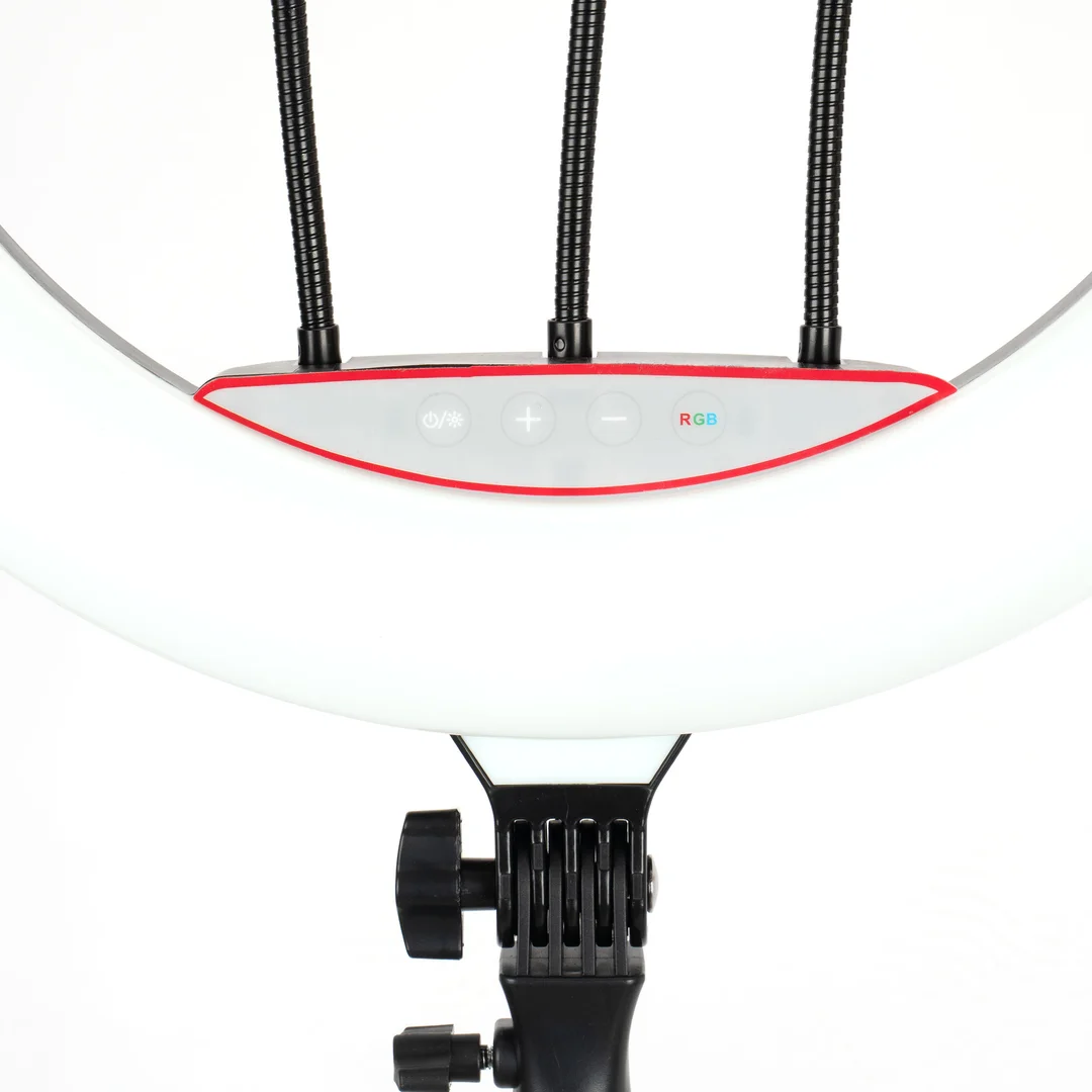 Lampa pierścieniowa LUMO LED RGB ring do filmów zdjęć makijażu — zdjęcie 6
