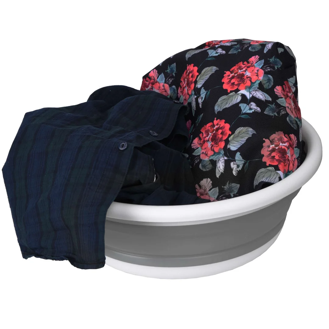 Miska okrągła 37 cm biało-szara ELBA COMPACT 9 litrów — zdjęcie 8