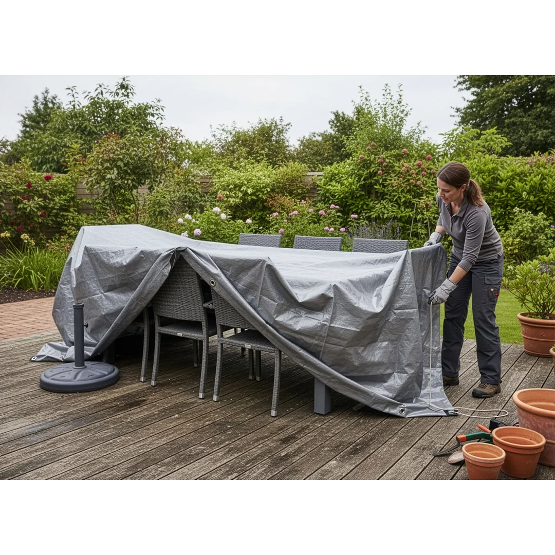 Plandeka 6x8m srebrna GRENTO 260GSM — zdjęcie 2