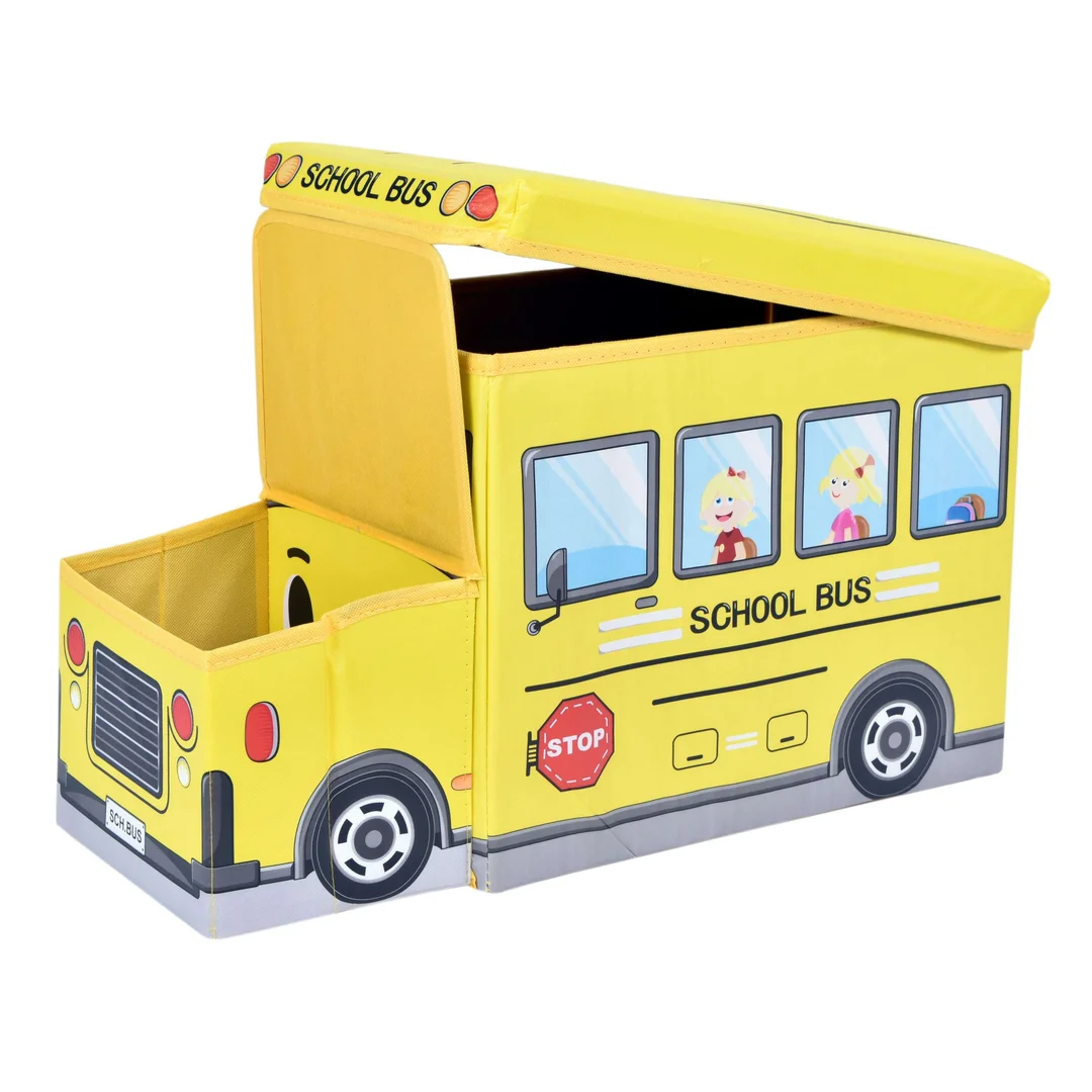 Pojemnik na zabawki Autobus żółty — zdjęcie 2