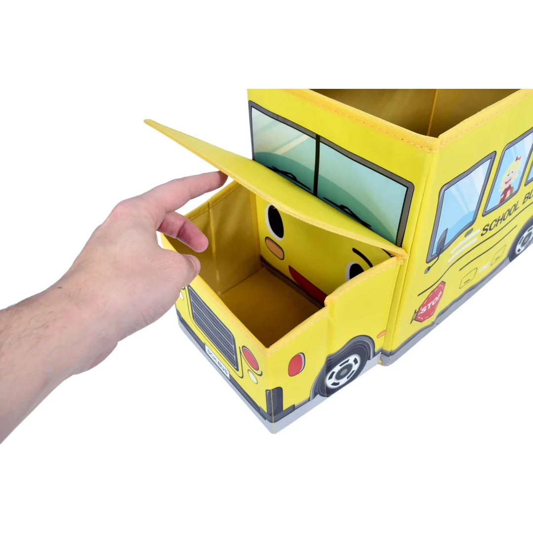 Pojemnik na zabawki Autobus żółty — zdjęcie 4