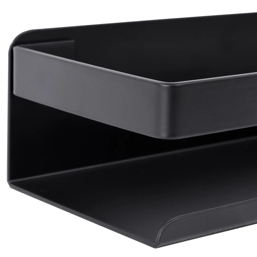 Półka łazienkowa loftowa Megara 30 cm czarna — zdjęcie 3