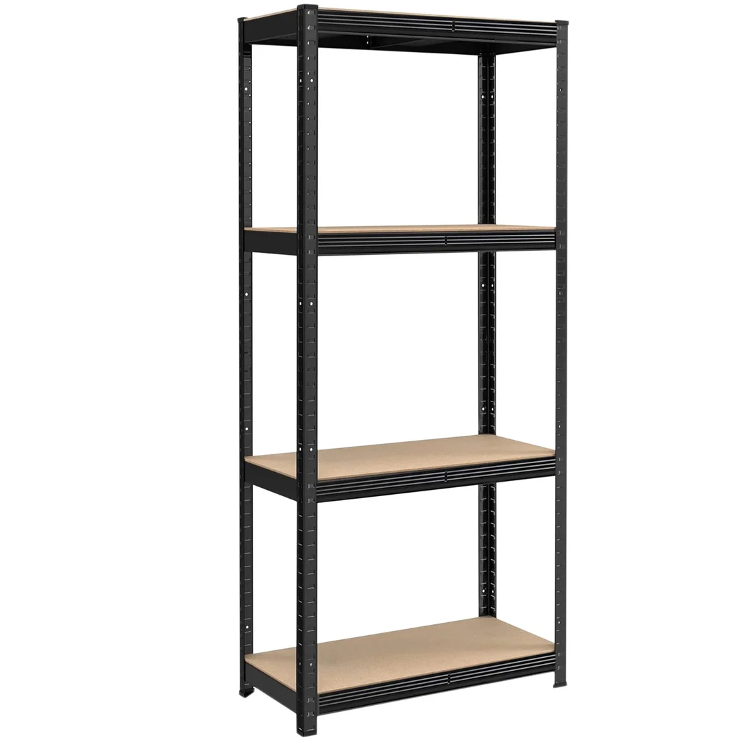 Regał magazynowy 4 poziomy 174x80x40 150 kg czarny — zdjęcie 4