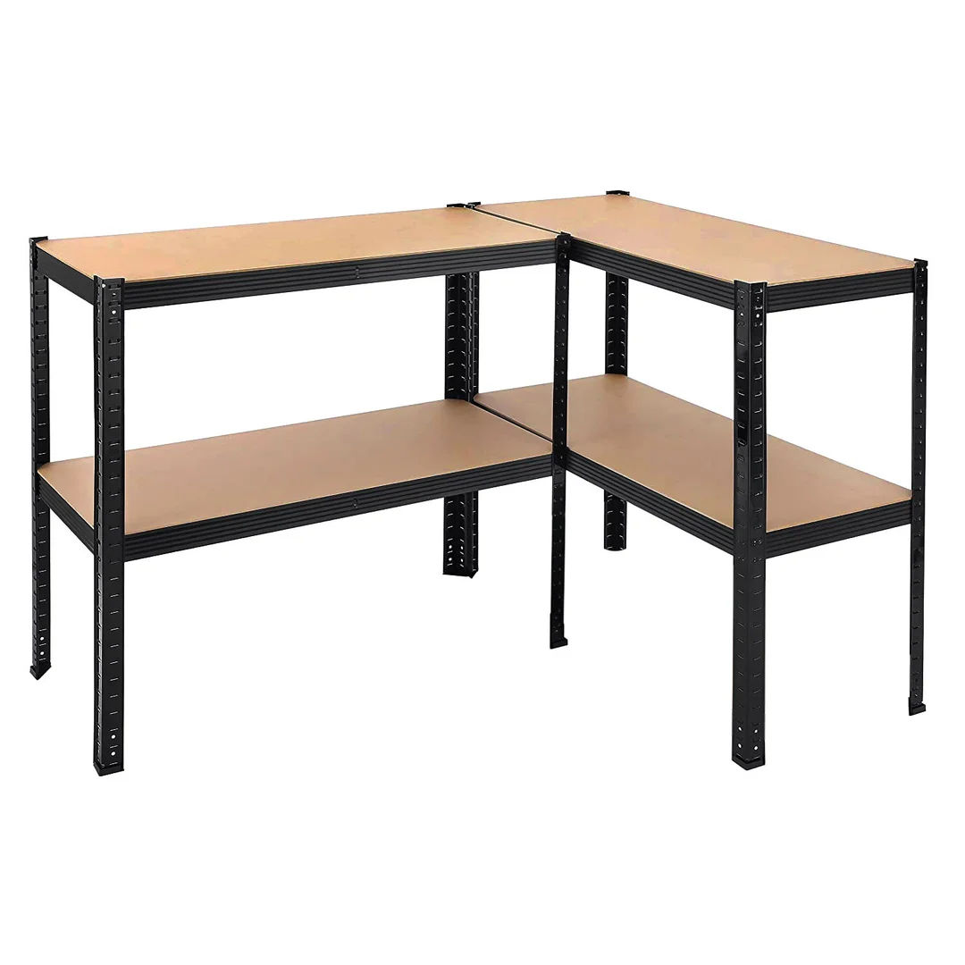 Regał magazynowy 4 poziomy 174x80x40 150 kg czarny — zdjęcie 7