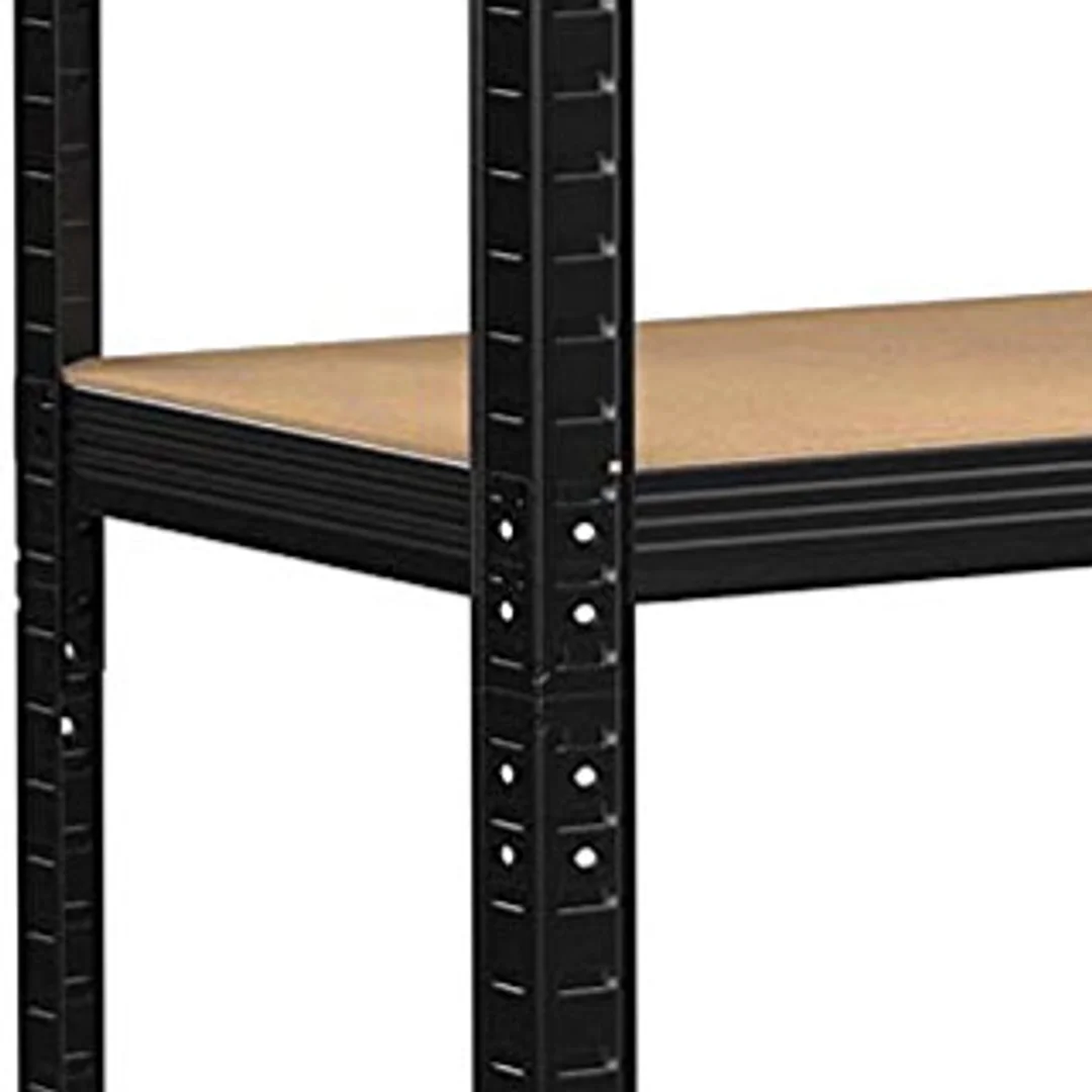 Regał magazynowy 5 poziomów czarny 625kg 150x75x30 cm — zdjęcie 12