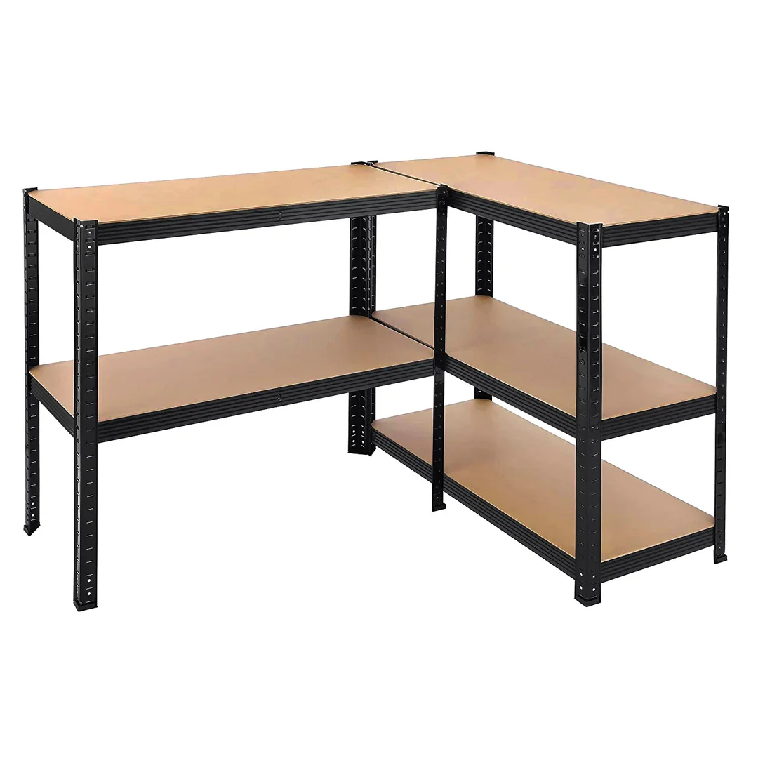 Regał magazynowy 5 poziomów czarny 625kg 150x75x30 cm — zdjęcie 6