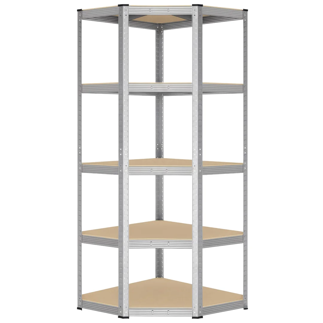 Regał magazynowy narożny 5 poziomów 875 kg 180 x 70 x 40 cm — zdjęcie 5