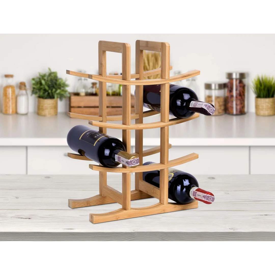 Stojak na wino bambusowy Todgar — zdjęcie 7