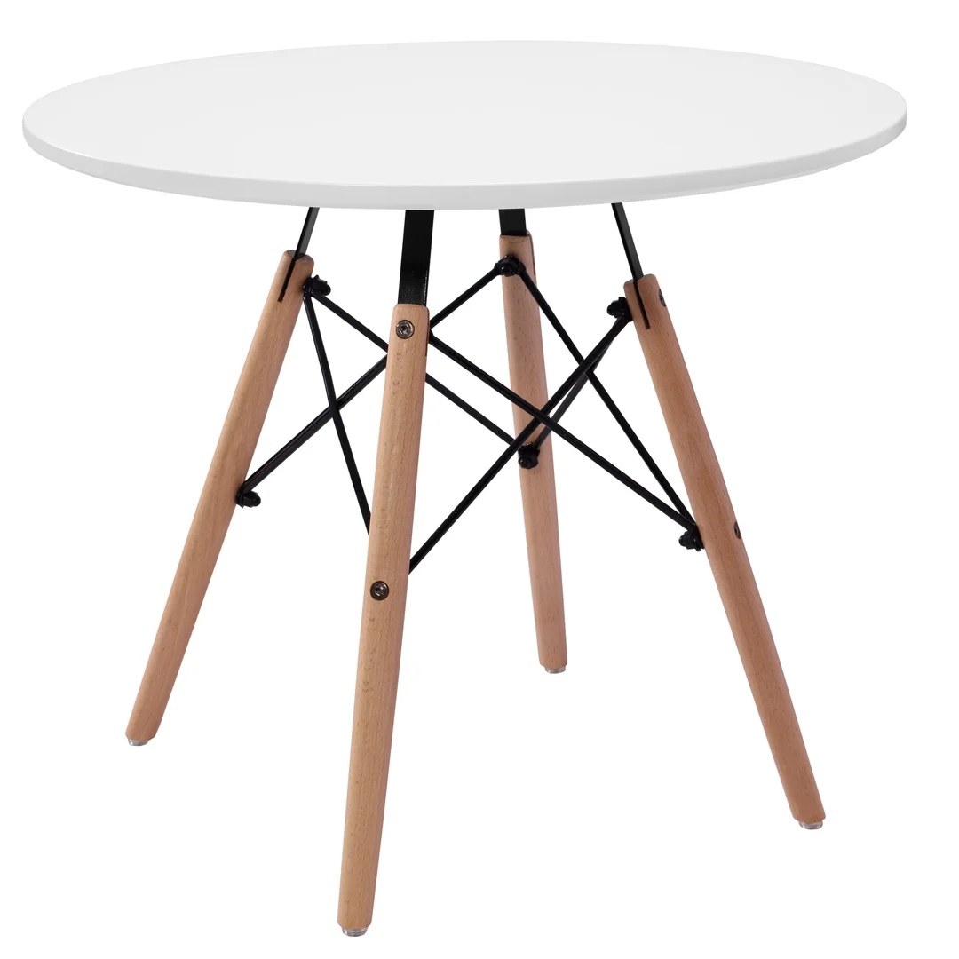 Stolik okrągły PARIS DTW 60 cm biały — zdjęcie 2