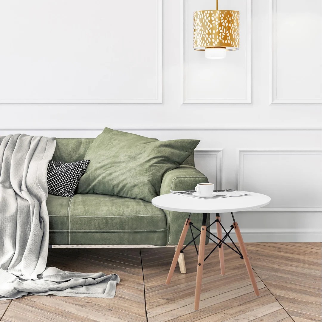 Stolik okrągły PARIS DTW 60 cm biały — zdjęcie 6