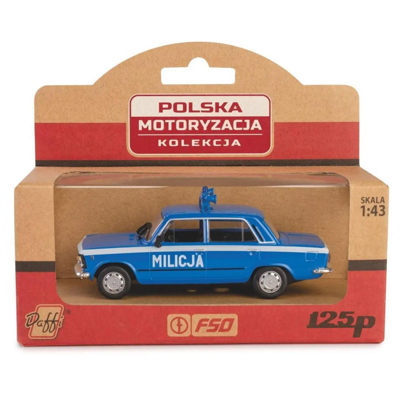 Pojazd prl fiat 125p milicja