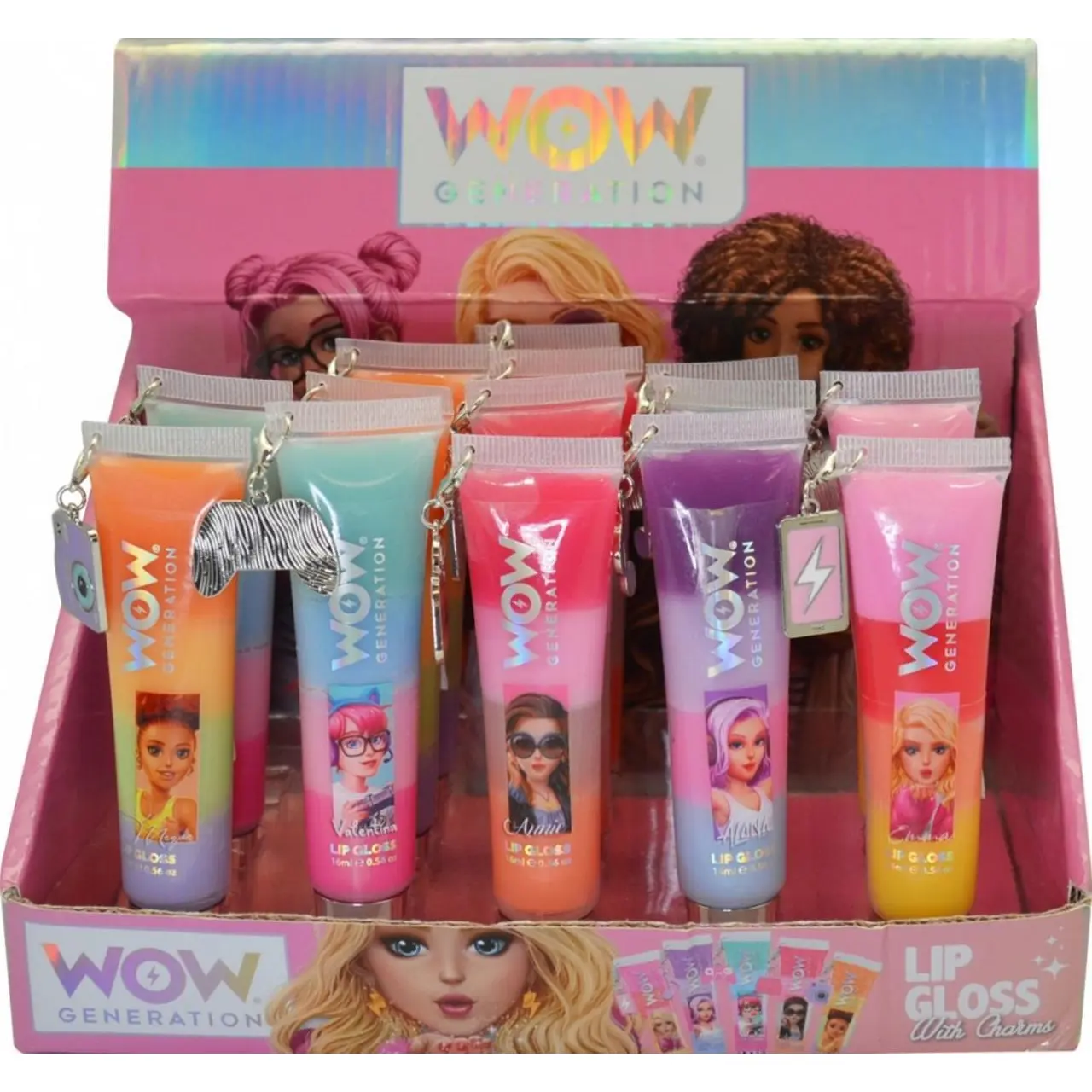 Błyszczyk do ust wow mix display 20 sztuk