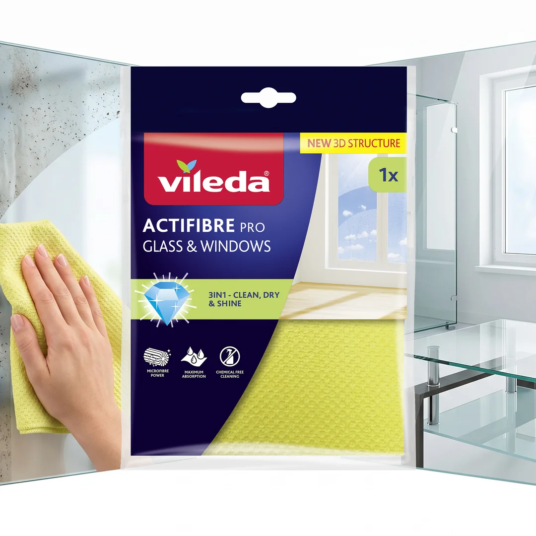 Ściereczka Vileda ACTIFIBRE PRO do szkła i okien 1 szt.