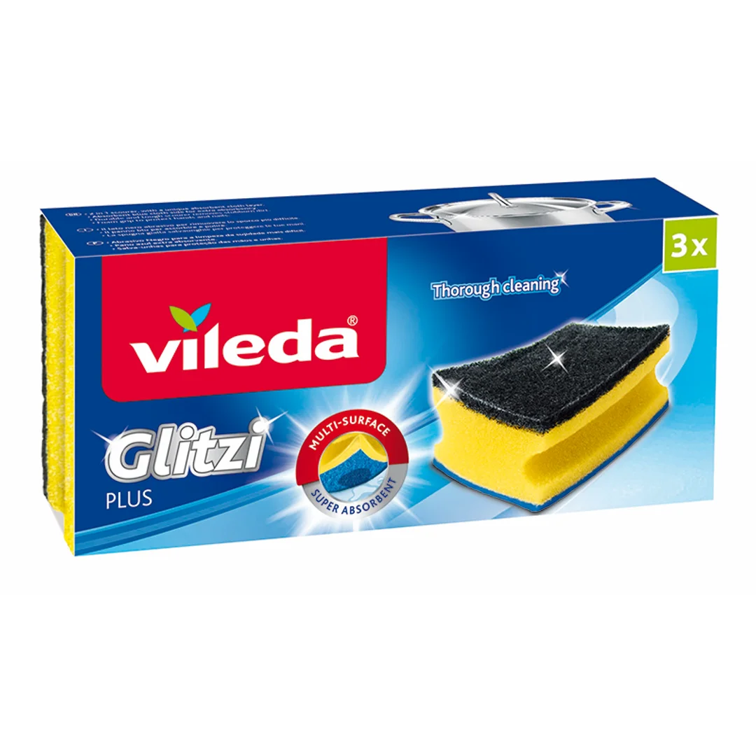 Zmywak profilowany Vileda Glitzi Plus 3szt.