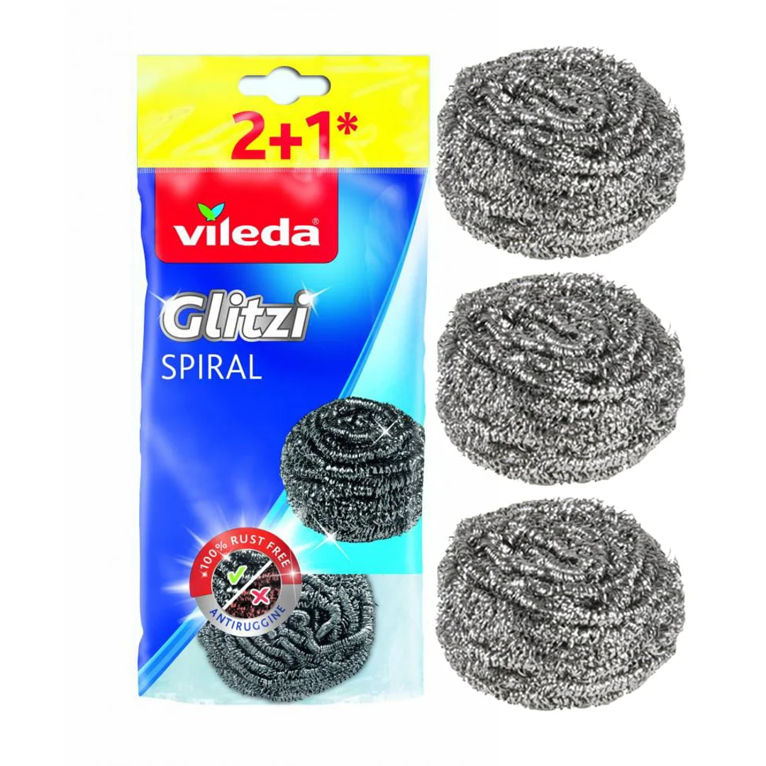 Zmywak stalowy Vileda Glitzi Spiral 3 szt.