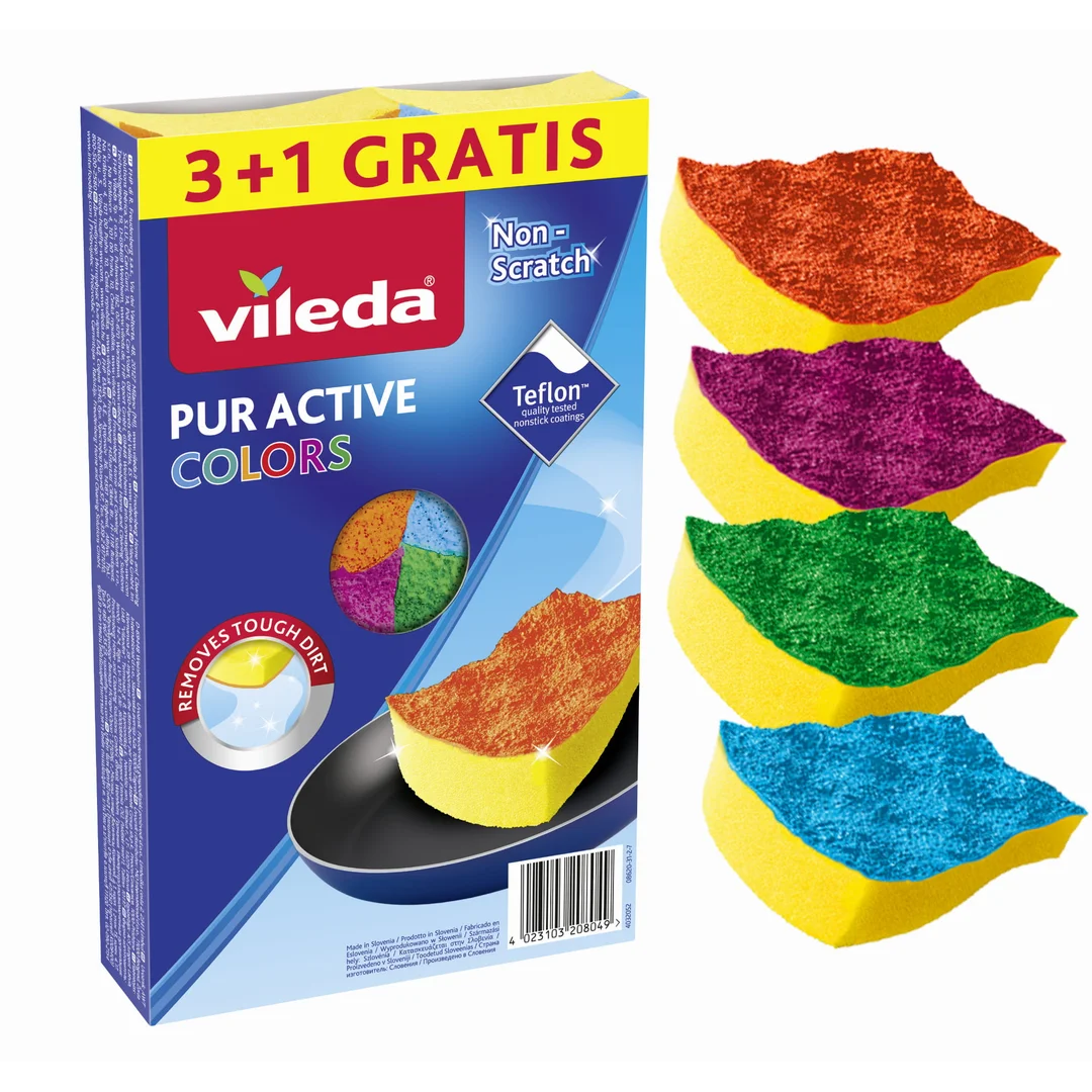 Zmywak Vileda Pur Active Colors 4 szt.