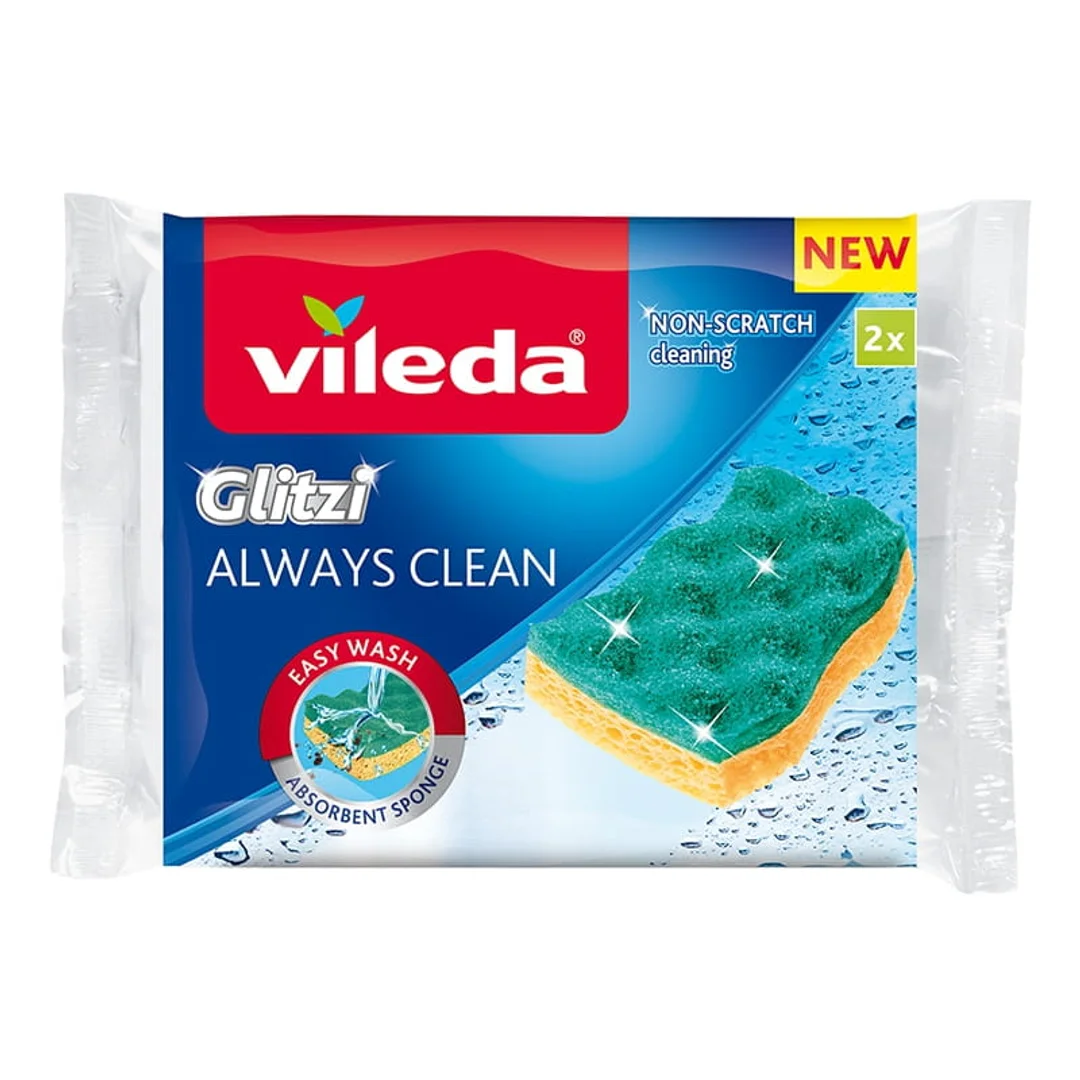 Zmywak wiskozowy Vileda Glitzi Always Clean 2 szt.