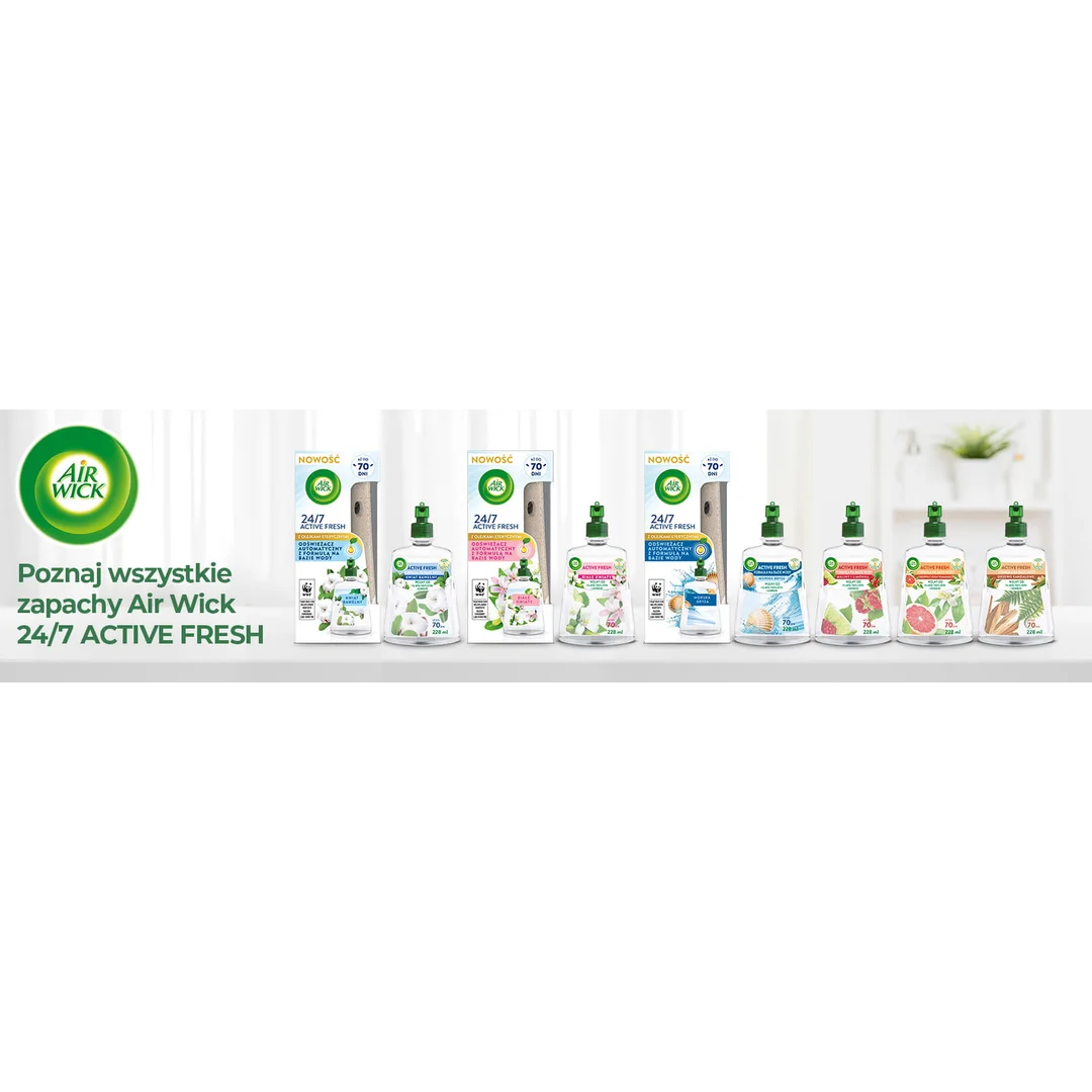 Air Wick Active Fresh Wkład Kwiat Bawełny/Fresh Cotton 228 ml — zdjęcie 8