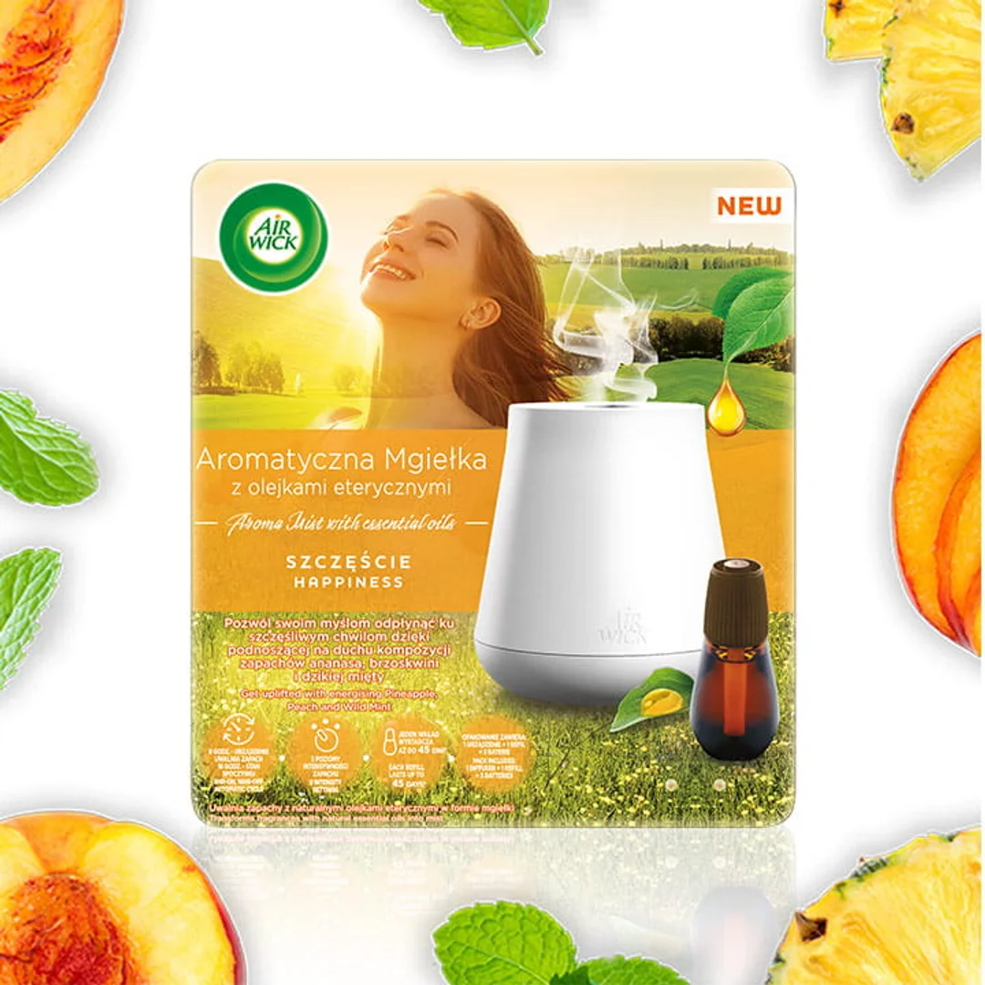 Air Wick Aromatyczna Mgiełka Szczęście/Happiness 20ml Komplet — zdjęcie 6