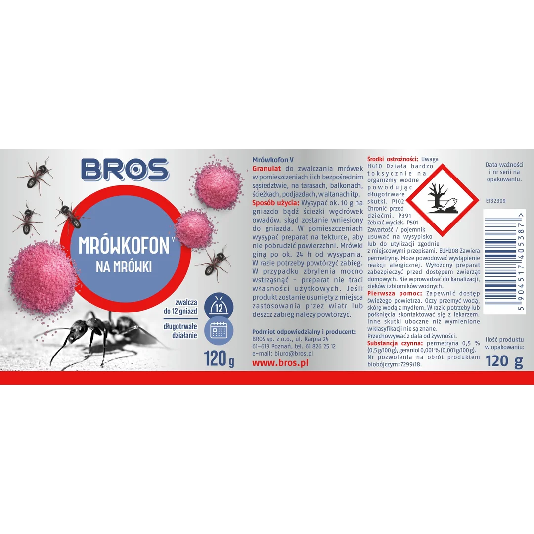 BROS - Mrówkofon - środek na mrówki 120g — zdjęcie 3