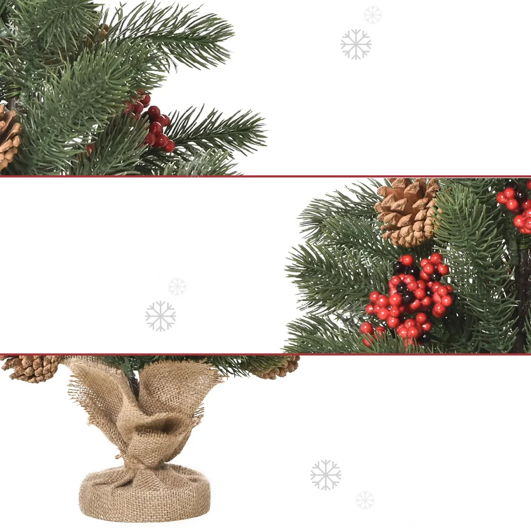 Choinka Sztuczna Mini Z Ozdobami 55 Gałęzi 50 cm PAKO 830-386 — zdjęcie 6
