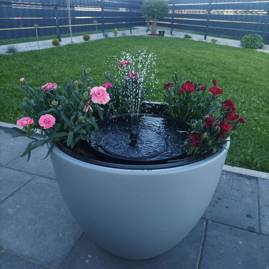 Fontanna Solarna Ogrodowa LED RGB Pływająca Moc 3 W 180 L/H 23227 — zdjęcie 16