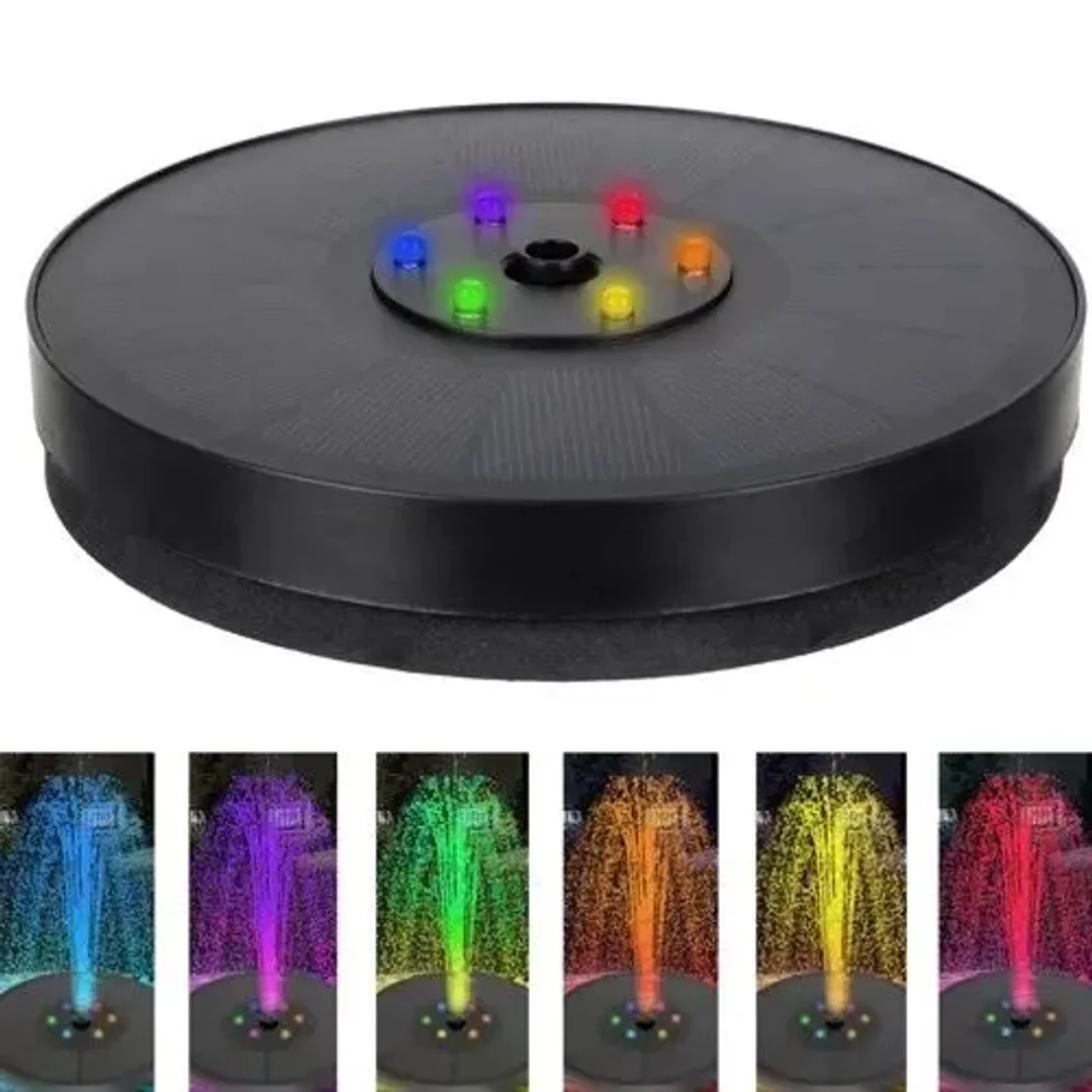 Fontanna Solarna Ogrodowa LED RGB Pływająca Moc 3 W 180 L/H 23227 — zdjęcie 7