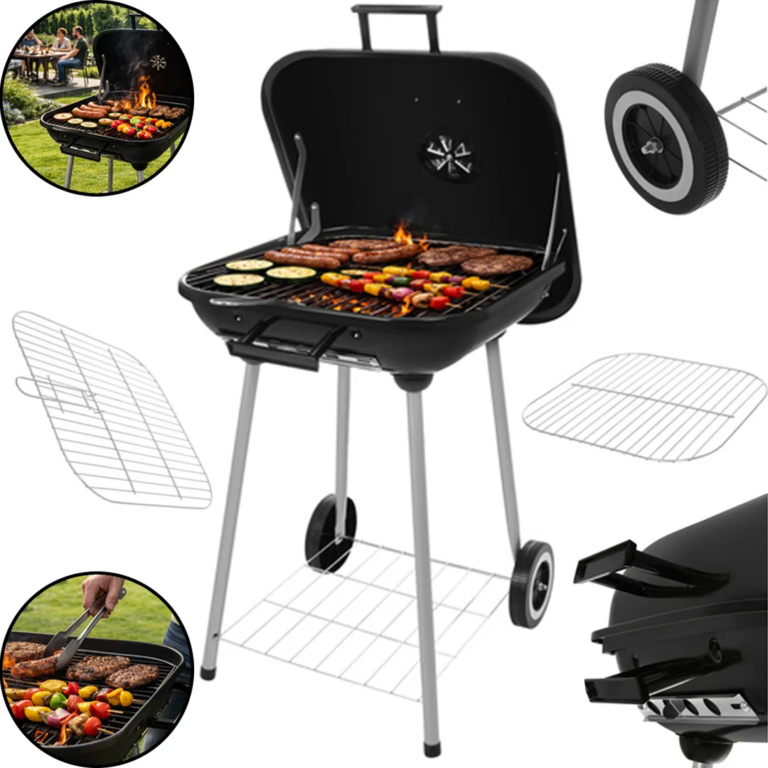 Grill Ogrodowy Z Pokrywą 53x77x46cm Kaminer — zdjęcie 2
