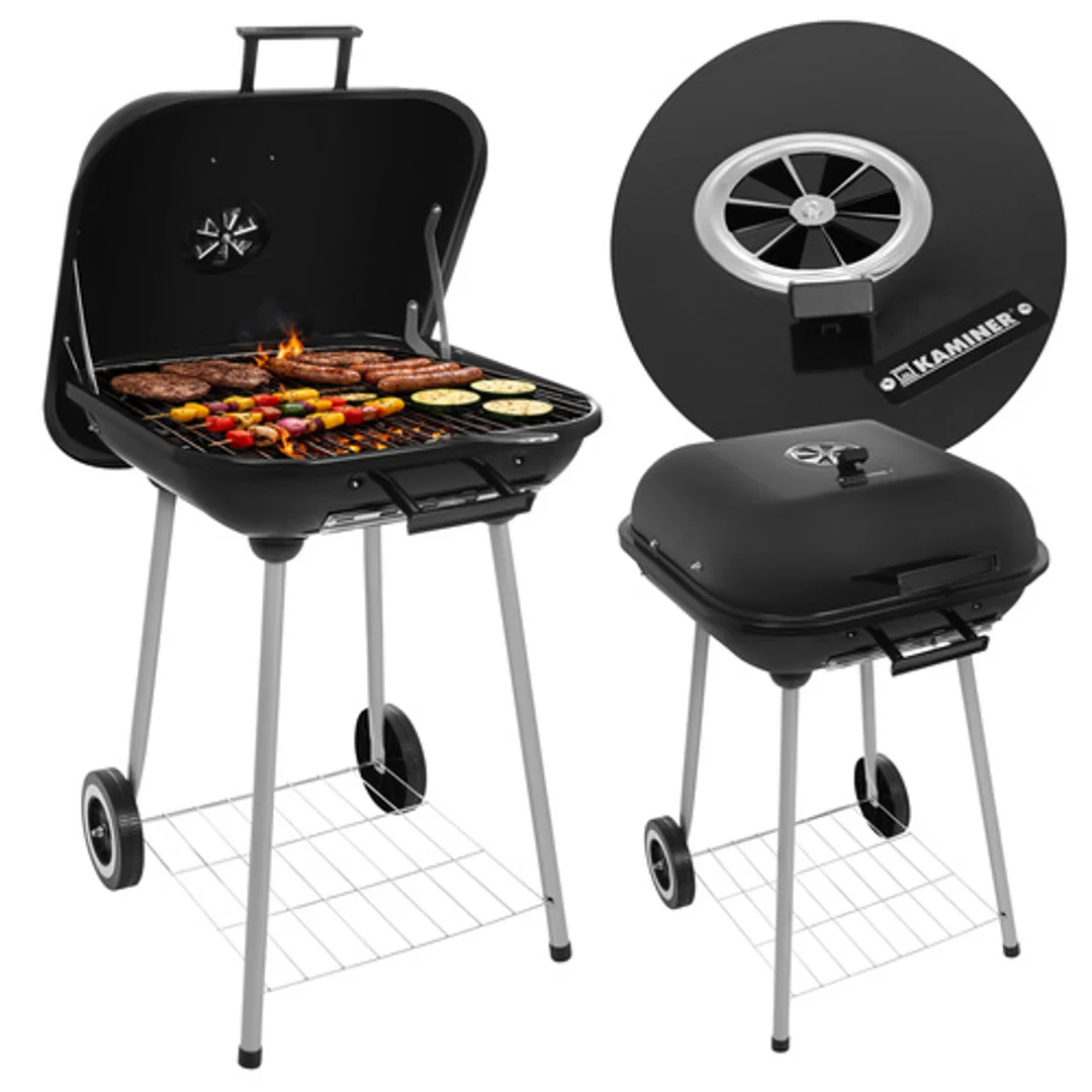 Grill Ogrodowy Z Pokrywą 53x77x46cm Kaminer — zdjęcie 4