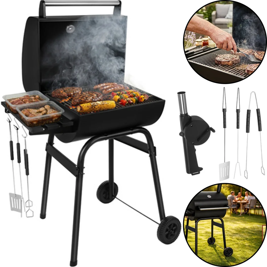 Grill Ogrodowy Z Pokrywą 82x51x117cm Kaminer — zdjęcie 16