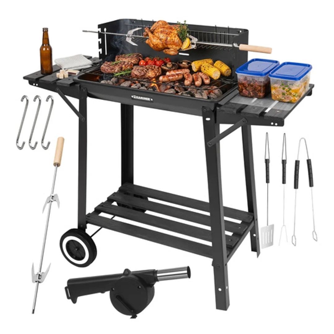 Grill Ogrodowy Z Rożnem 93x41x86cm Kaminer — zdjęcie 4