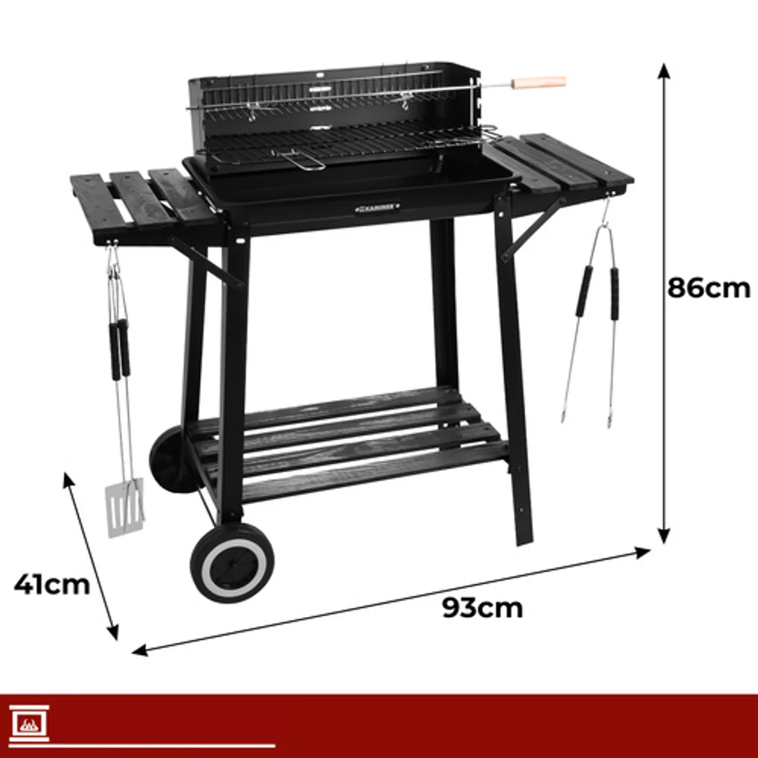 Grill Ogrodowy Z Rożnem 93x41x86cm Kaminer — zdjęcie 5