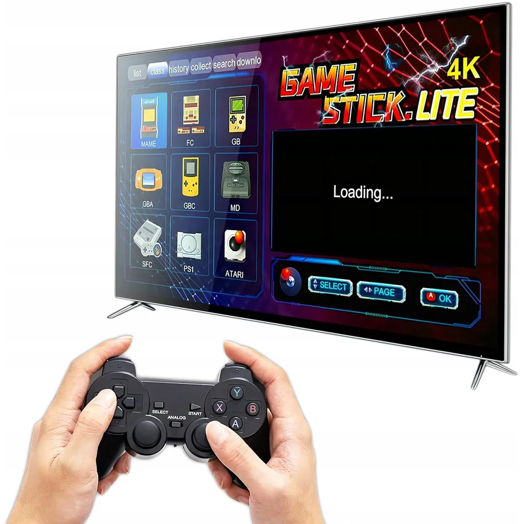 Konsola Do Gier Retro TV Hal Star 2 Pady Bezprzewodowe HDMI 64GB 20000 Gier — zdjęcie 5