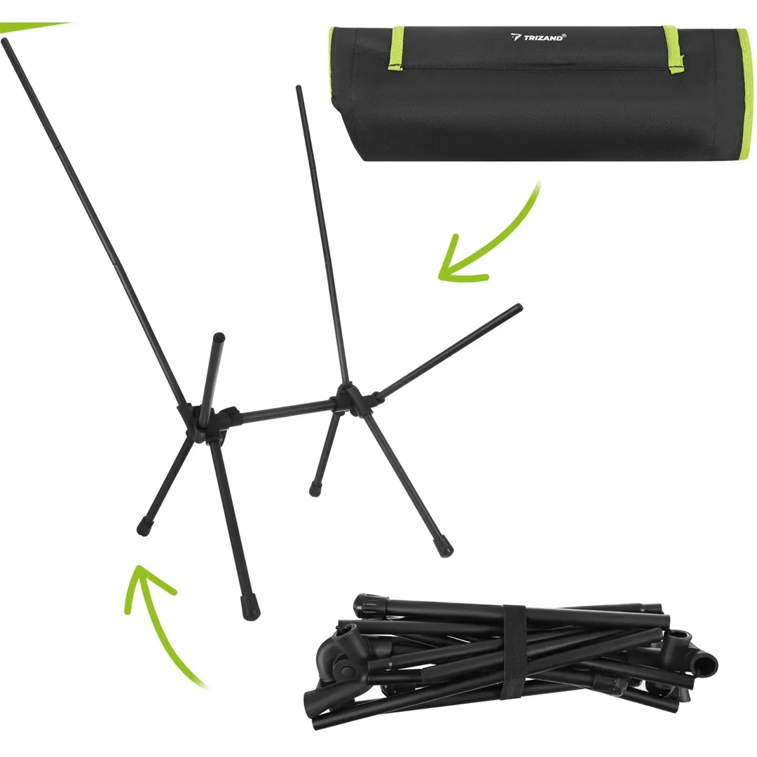 Krzesło Wędkarskie Składane Czarne Z Pokrowcem 41x52x86cm 120kg TRIZAND 27778 — zdjęcie 7