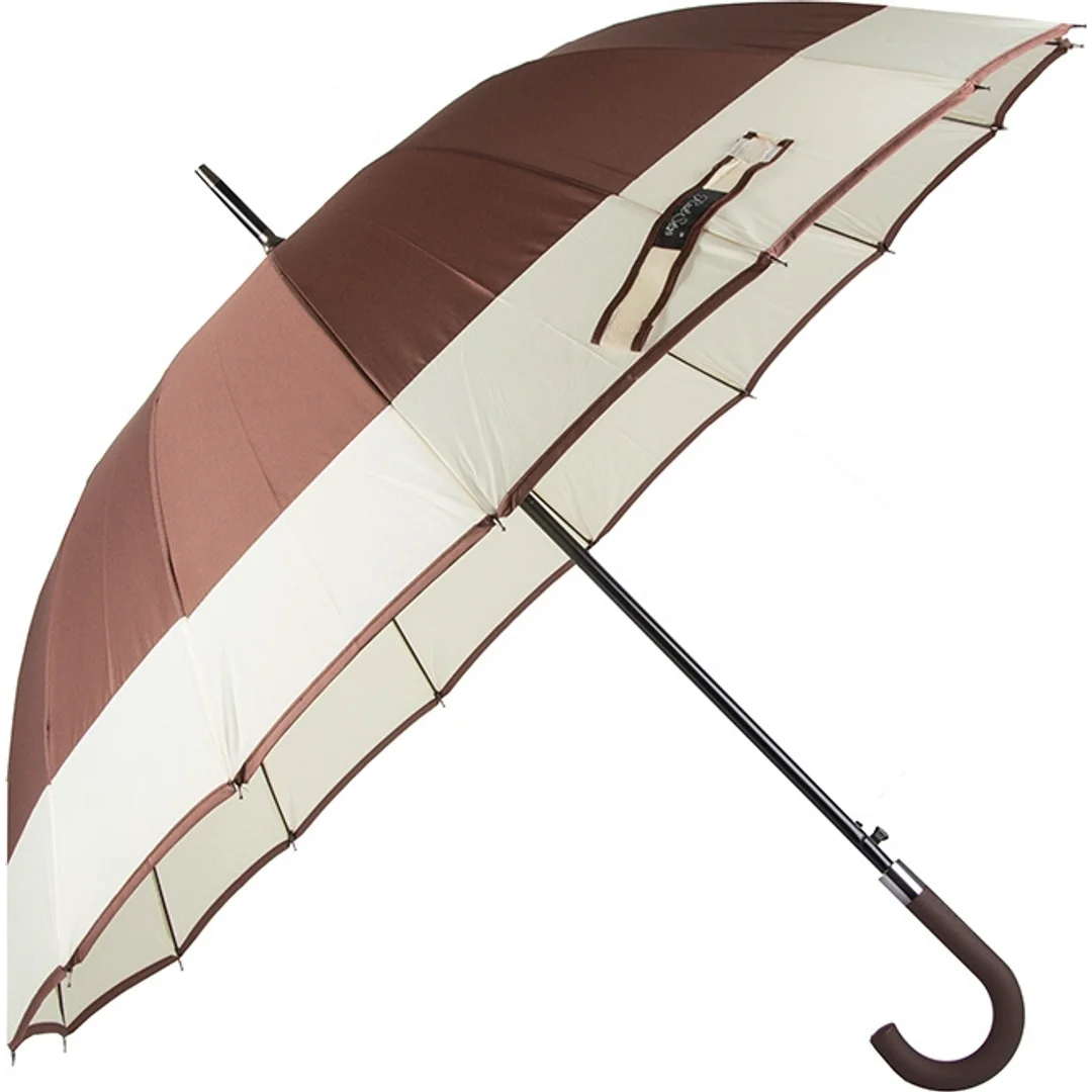 Parasol Długi Elegancki XXL 16 Drutów Brązowy 25016_BR — zdjęcie 11