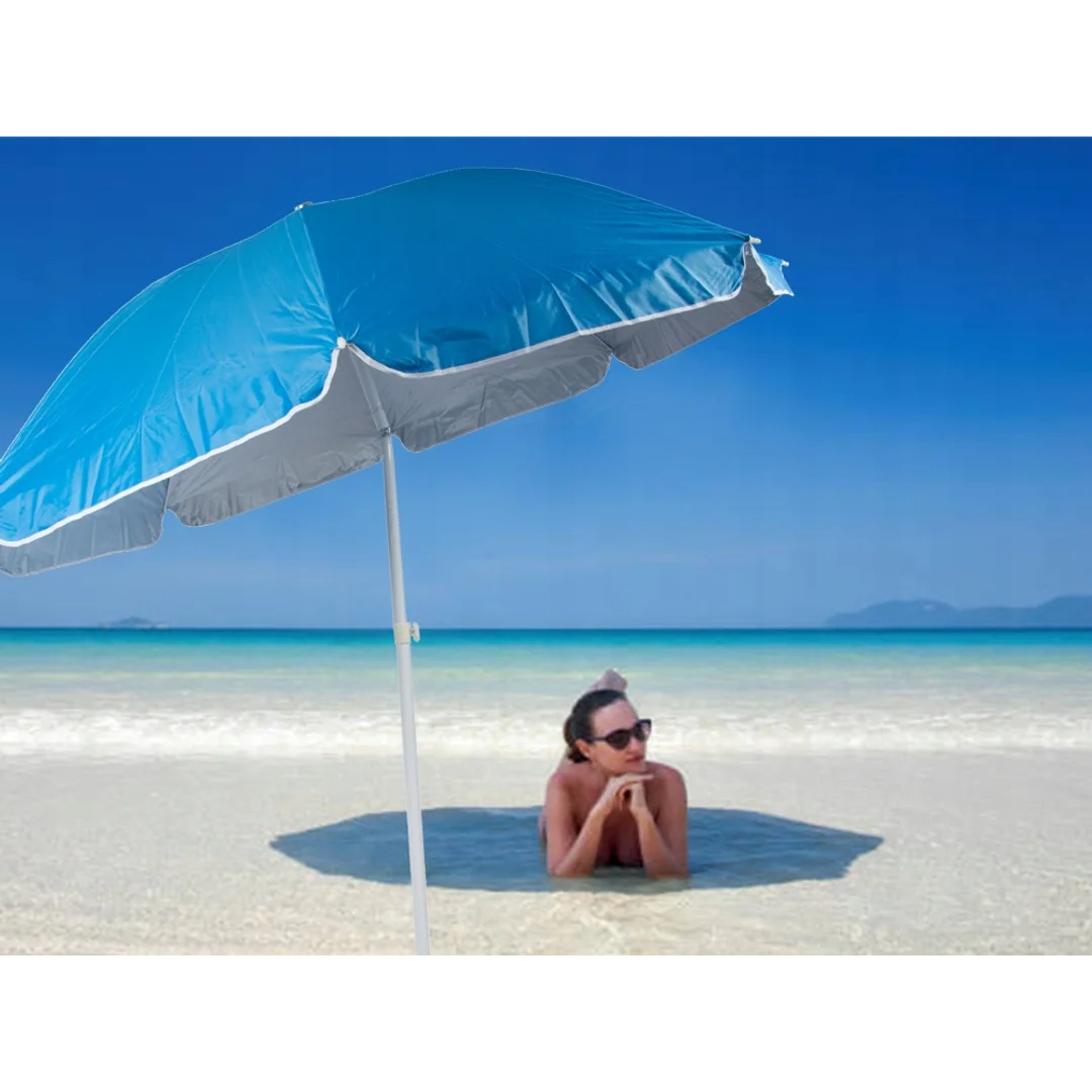 Parasol Plażowy Ogrodowy Balkonowy Duży XXl Z Filtrem UV 210cm Składany 14416 — zdjęcie 9