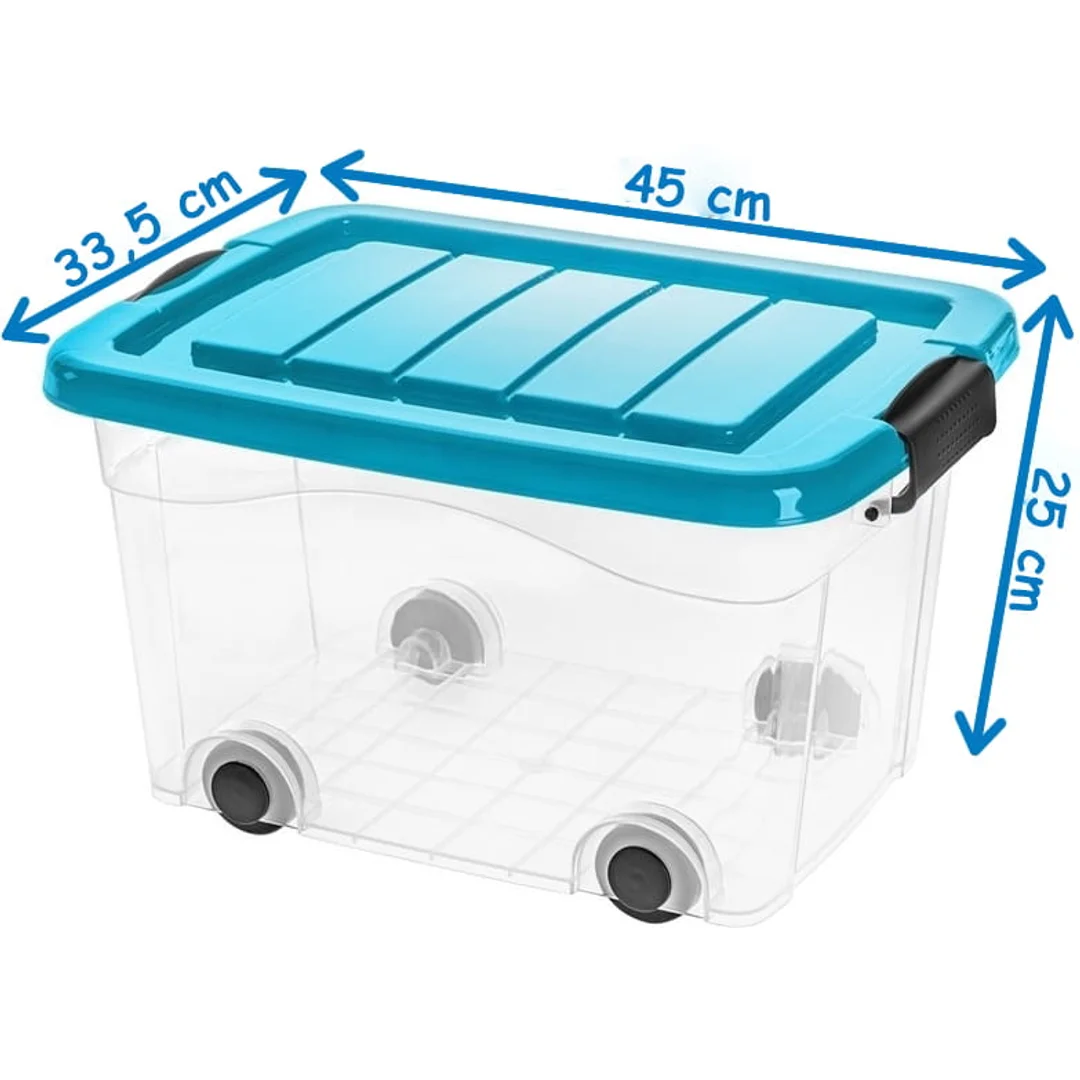 Pojemnik Roller Box 20L, Pokrywa Turkus — zdjęcie 6