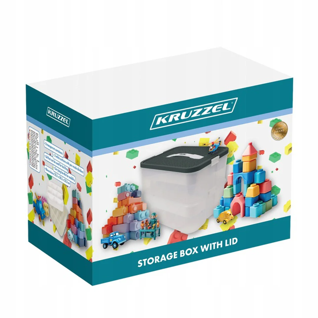 Pudełko Na Klocki- 2 Poziomy 15L Kruzzel 25756 — zdjęcie 11