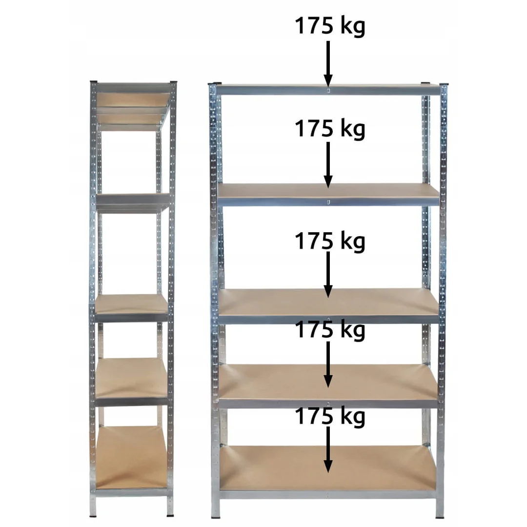 Regał magazynowy 180x90x40 cm - 5 Półek — zdjęcie 2